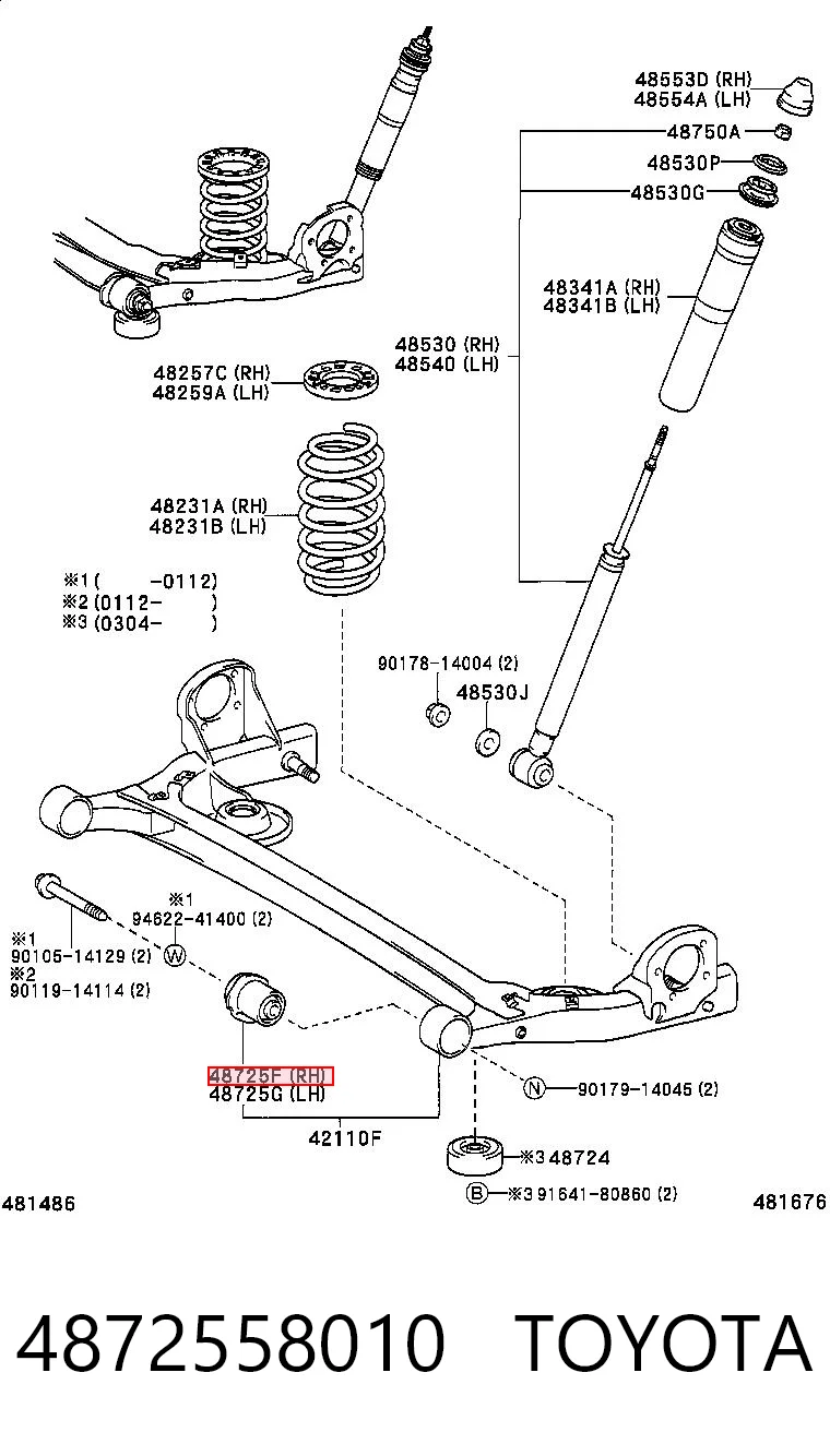 silentblock del eje trasero Toyota Avensis  (LCM)