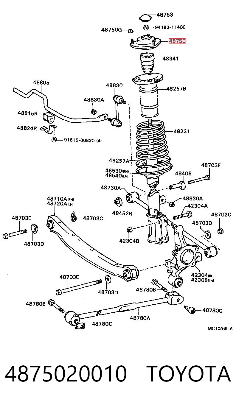 Comprar Soporte del amortiguador trasero Toyota Celica T16 a bajo precio