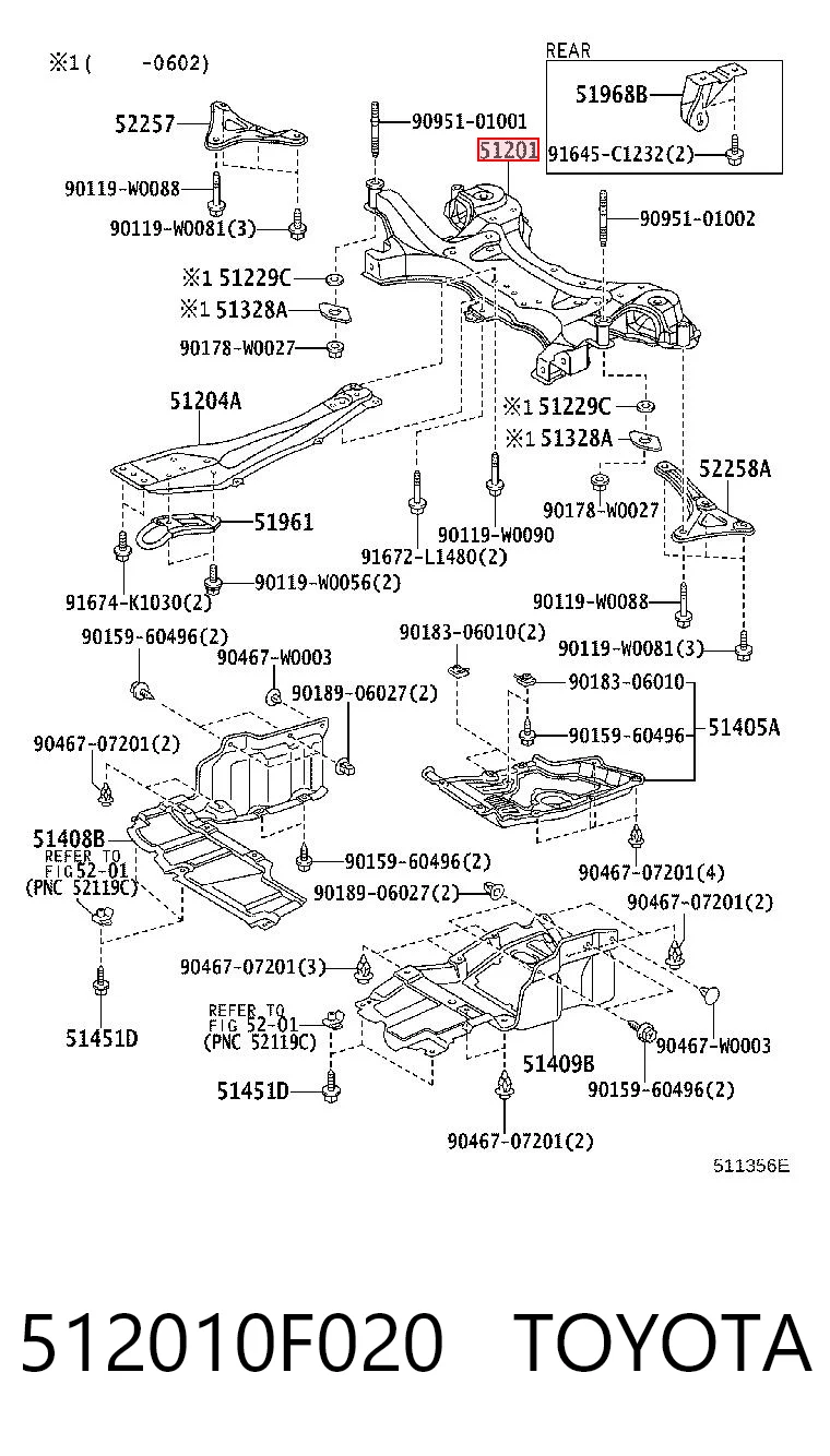Comprar Subchasis delantero soporte motor Toyota Corolla  R10 a bajo precio
