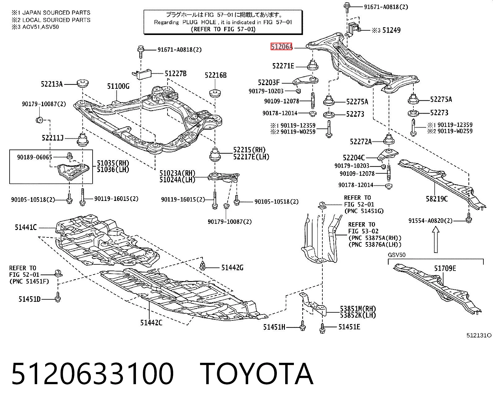  Puente trasero Toyota Camry 7