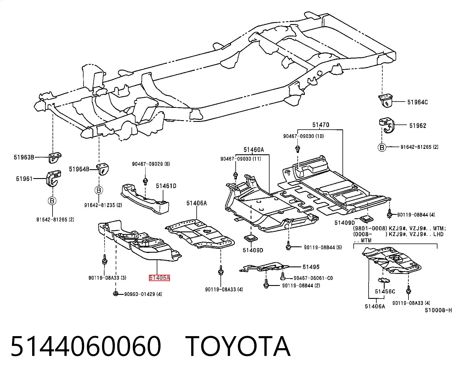 Comprar Protección de cárter Toyota Land Cruiser  J9 a bajo precio