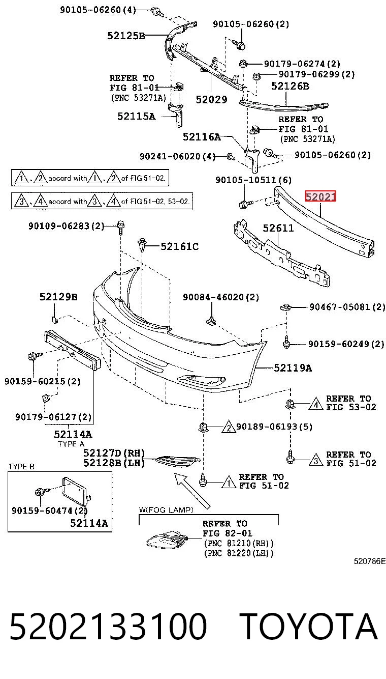 Comprar Refuerzo de parachoques delantero Toyota Camry V30 a bajo precio
