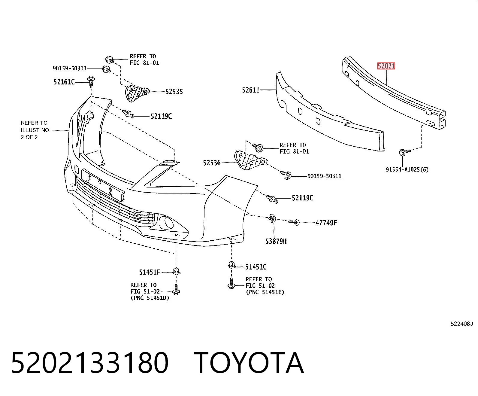 Refuerzo de parachoques delantero Toyota Camry VII sedán (V50) (2011 - 2019) precio, desde 69,17 EUR
