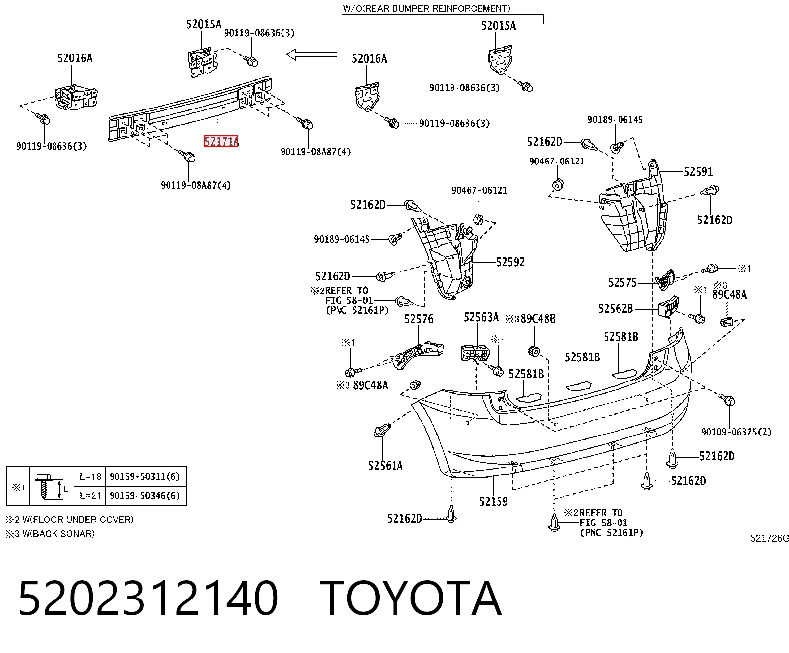 Refuerzo de parachoques trasero Toyota Corolla sedán (E15) (2006 - 2014) precio, desde 68,56 EUR