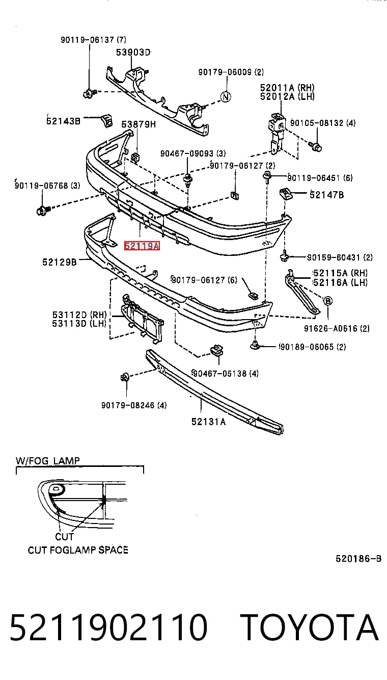 Paragolpes para Toyota Corolla E11