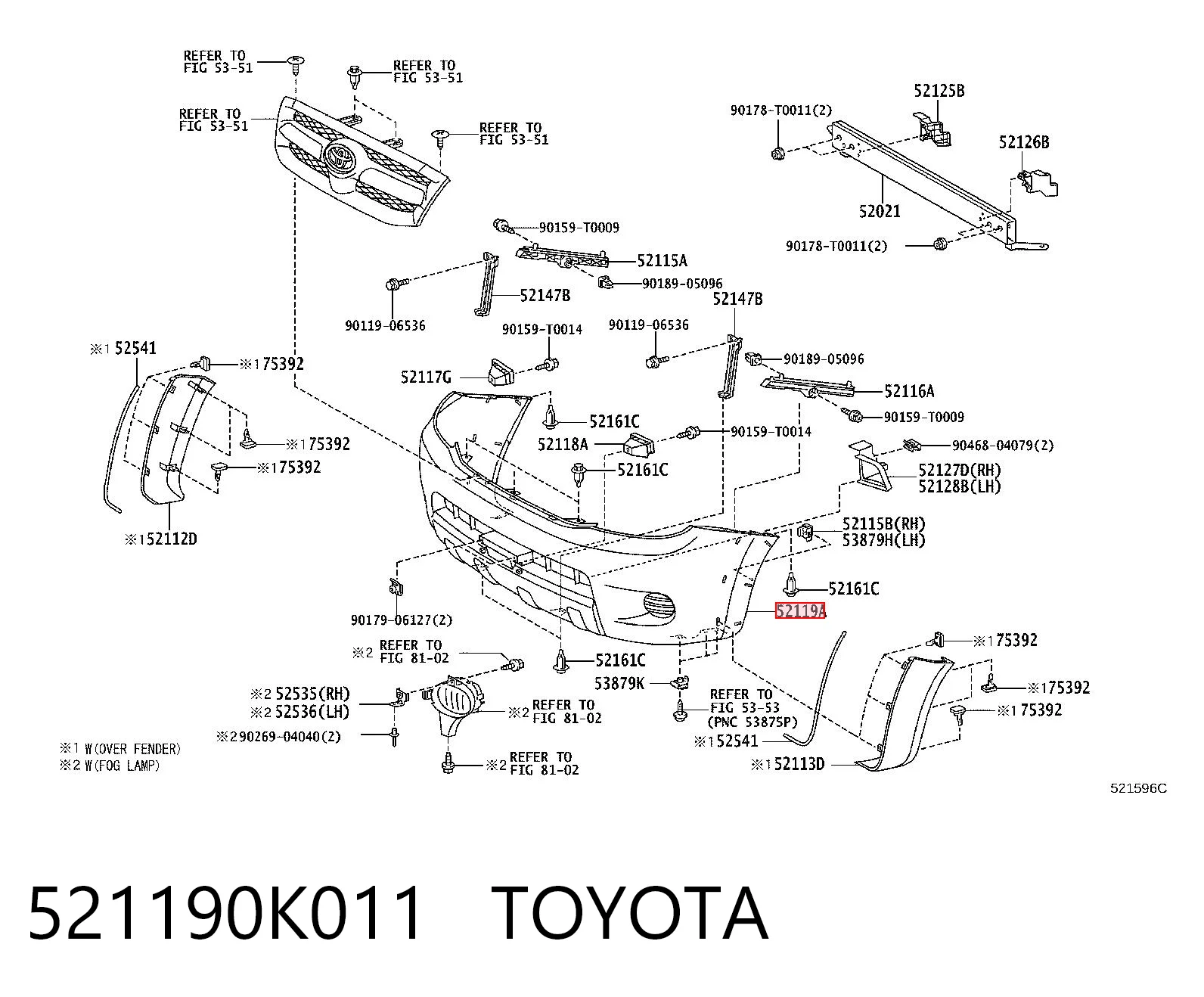 8192071 Polcar Paragolpes delantero