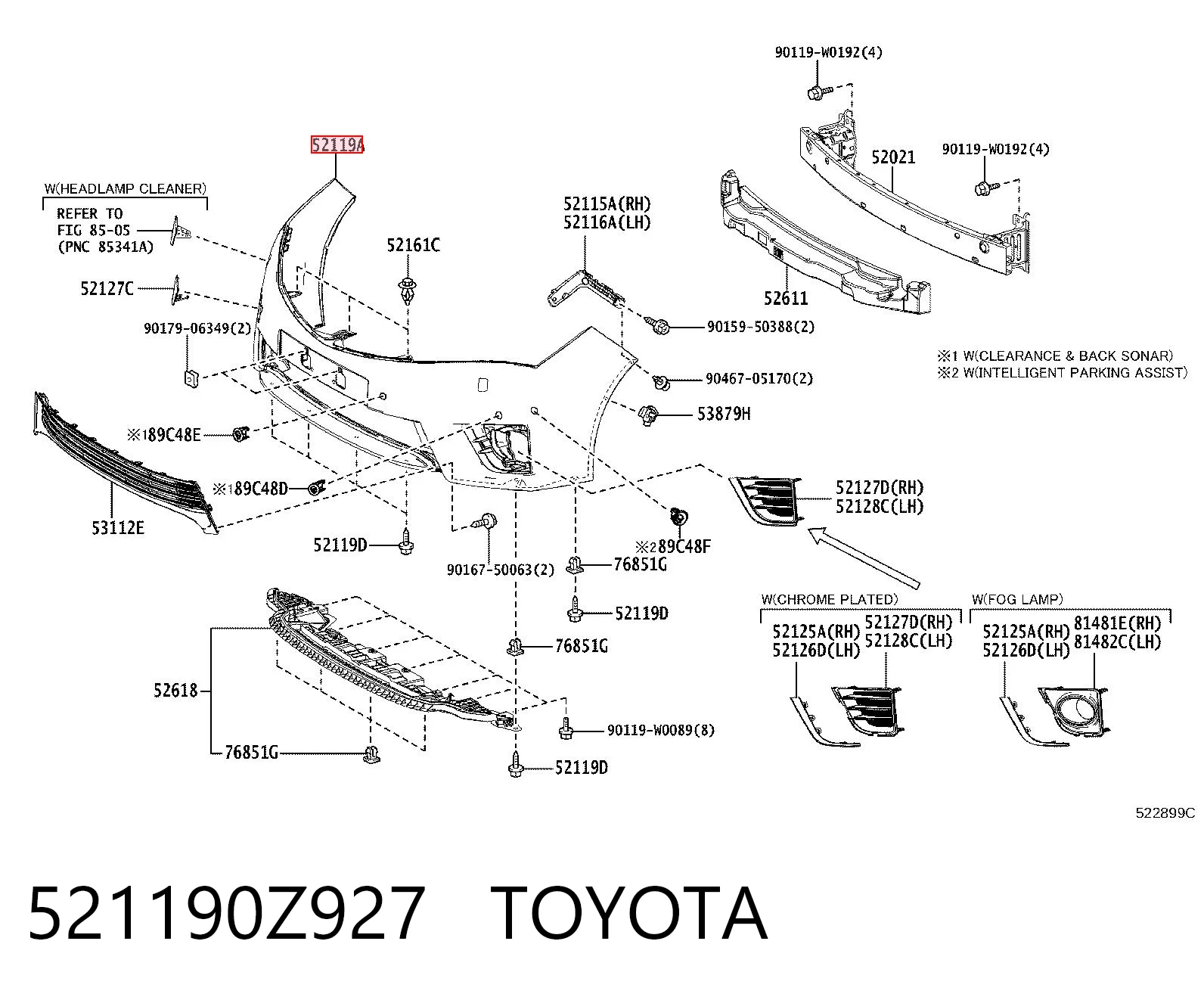 Paragolpes para Toyota Corolla E18