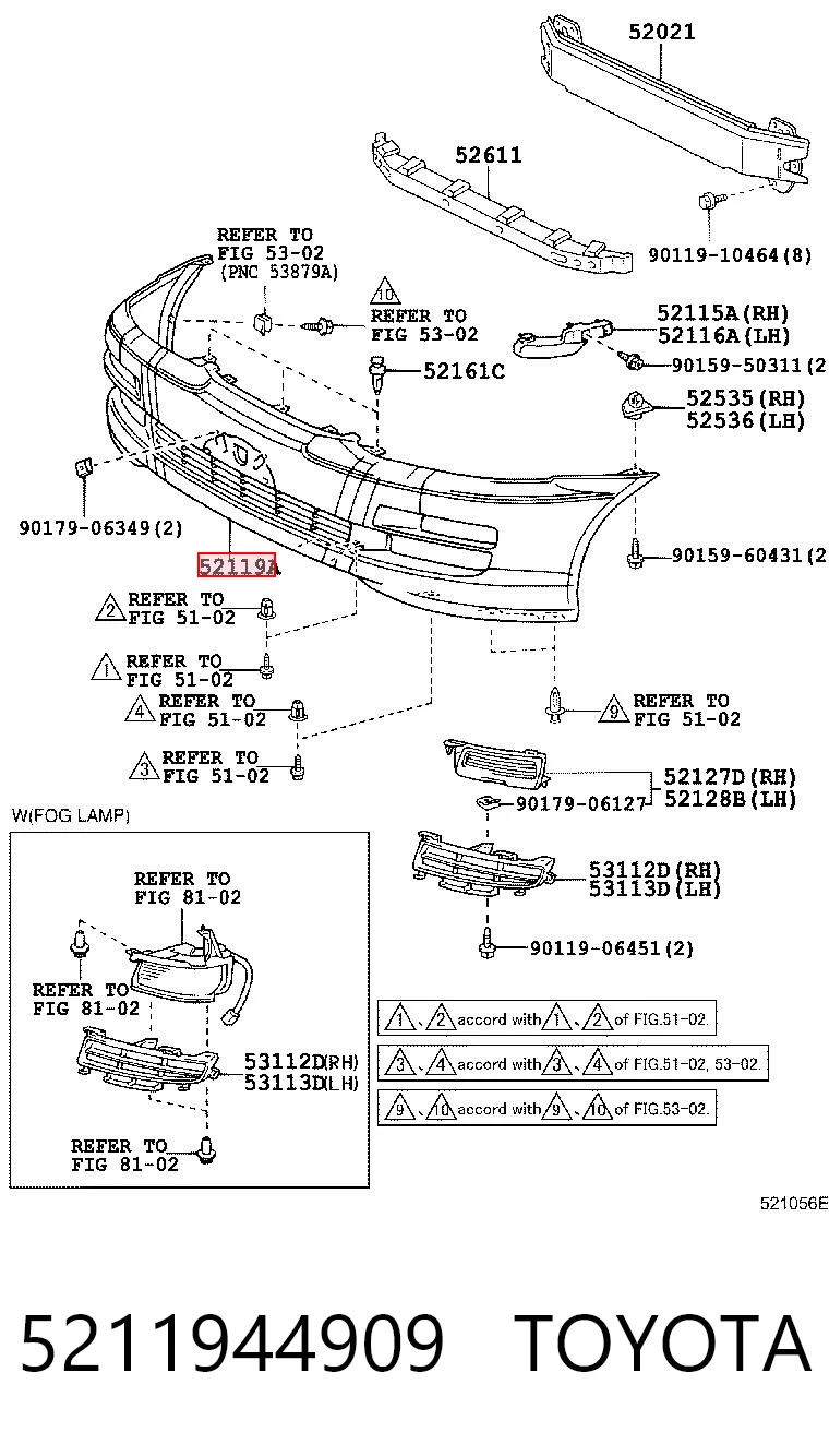 5211944909 Toyota