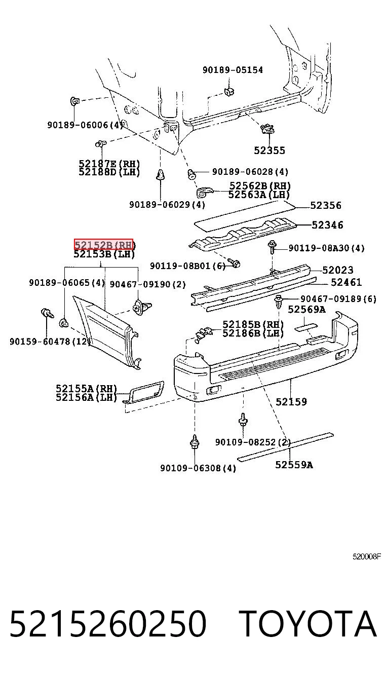 5215260250 Toyota