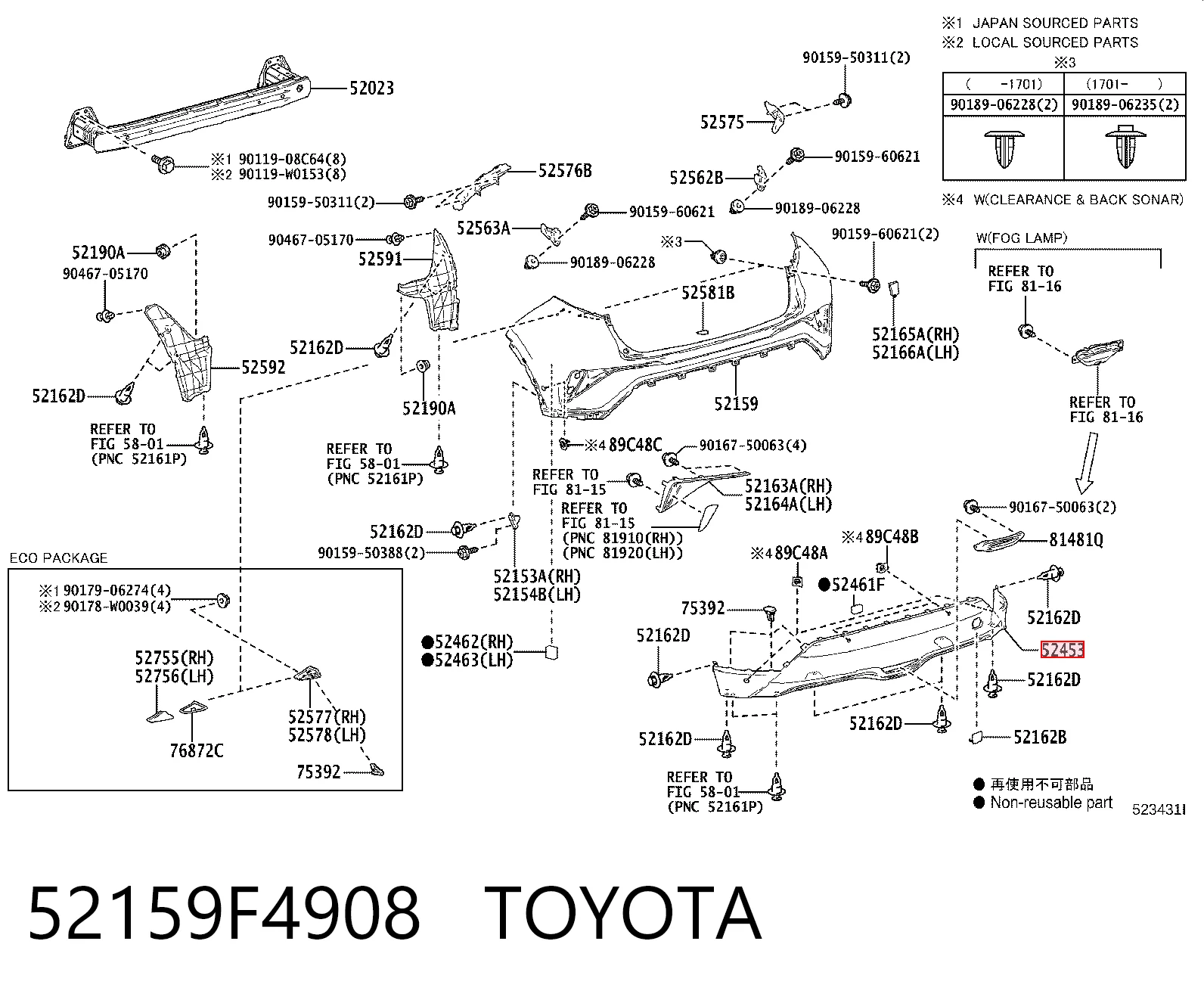 52159F4908 Toyota