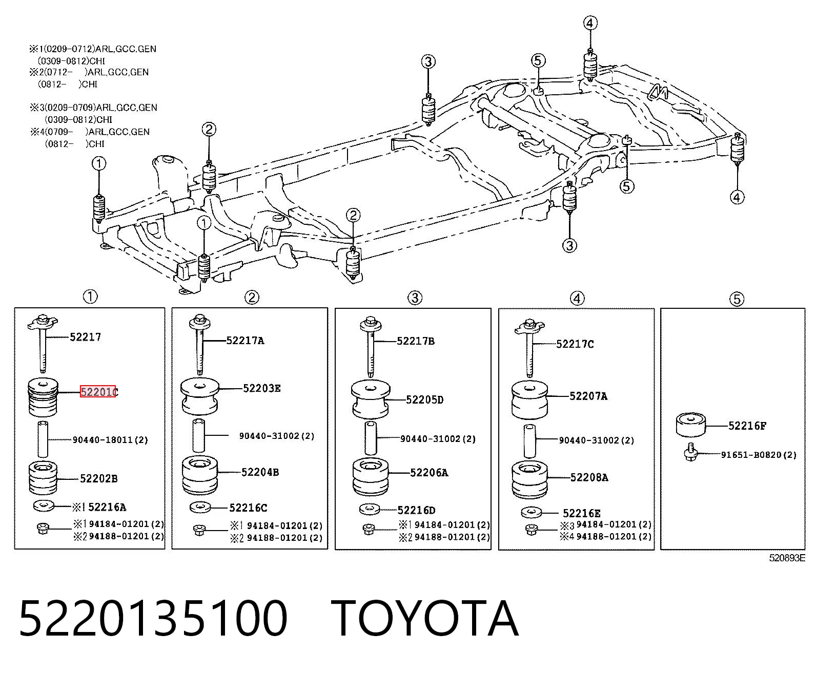 5220135100 Toyota