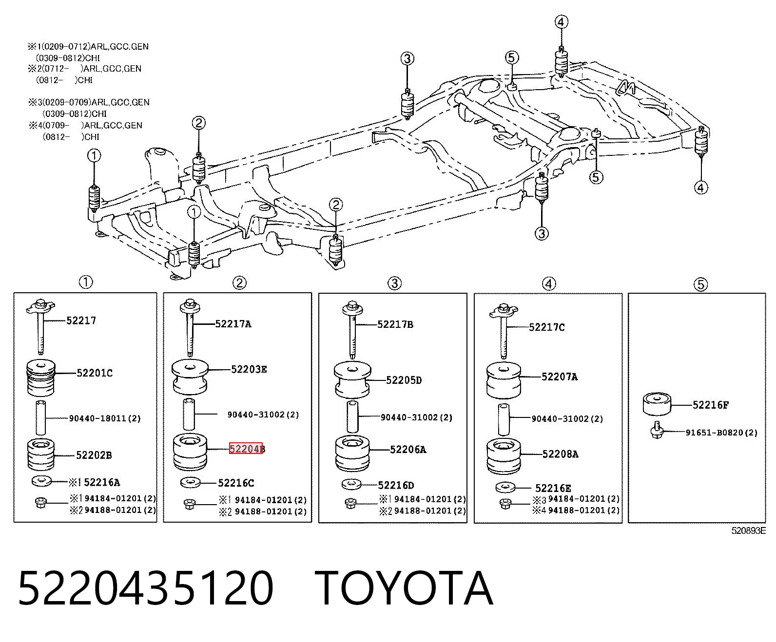 5220435120 Toyota