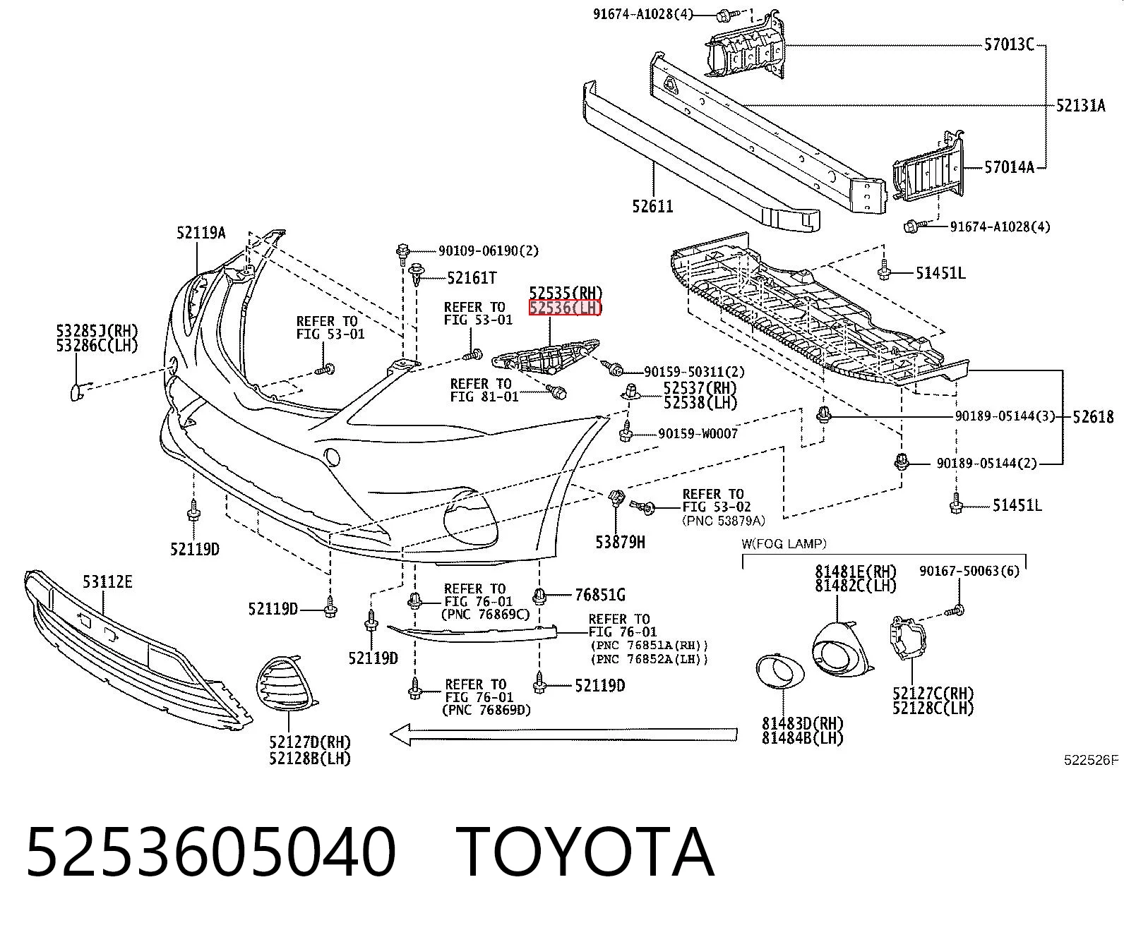 5253605040 Toyota