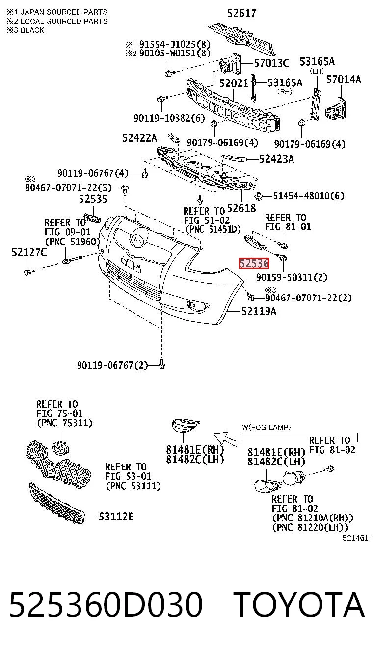 525360D030 Toyota