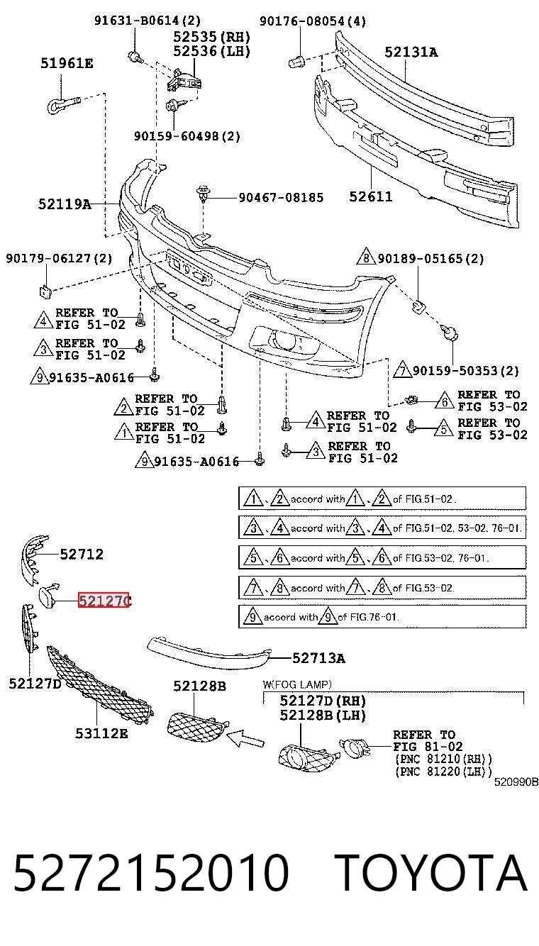  Tapa del enganche de remolcado delantera Toyota Yaris 