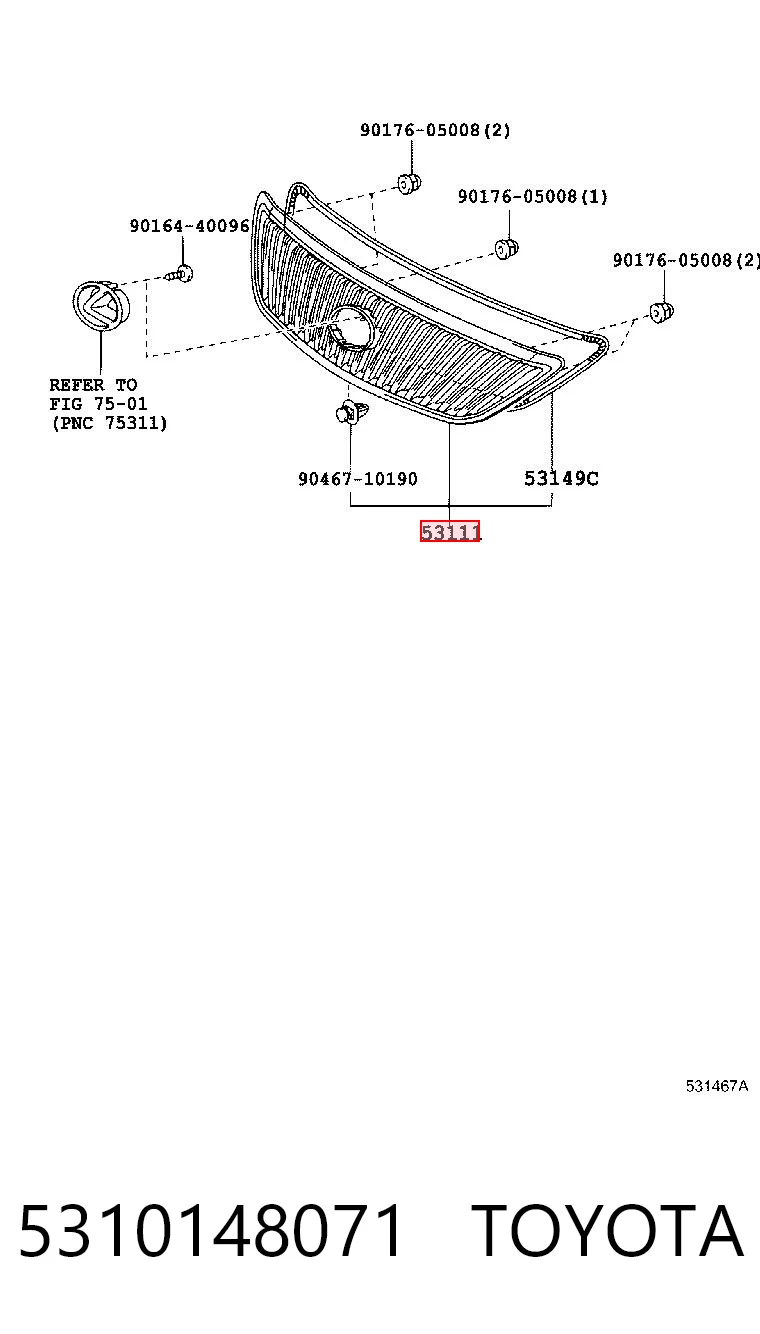 Comprar Parrilla Lexus RX 300/330/350/400H U3