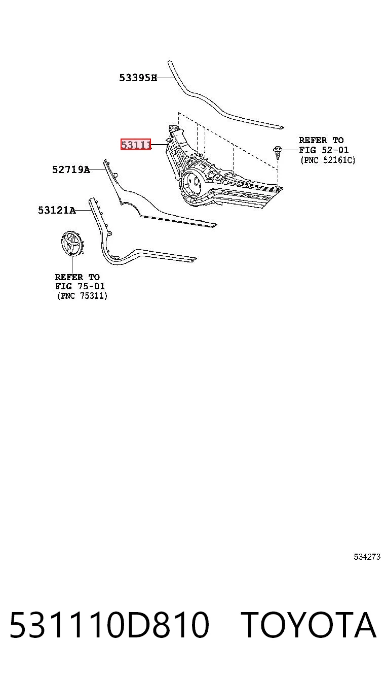 531110D810 Toyota Calandra