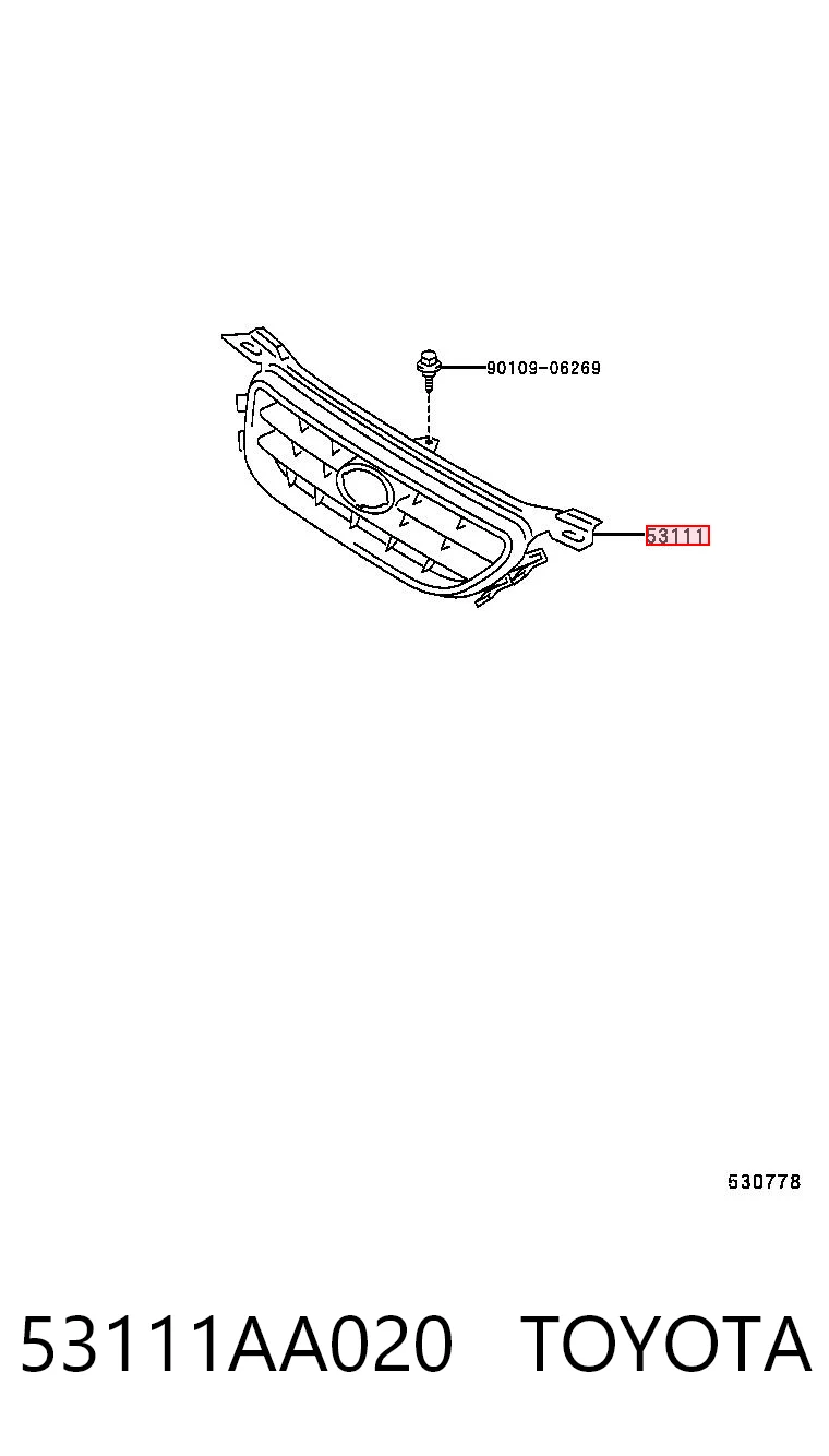 Comprar Rejilla frontal Camry  V20
