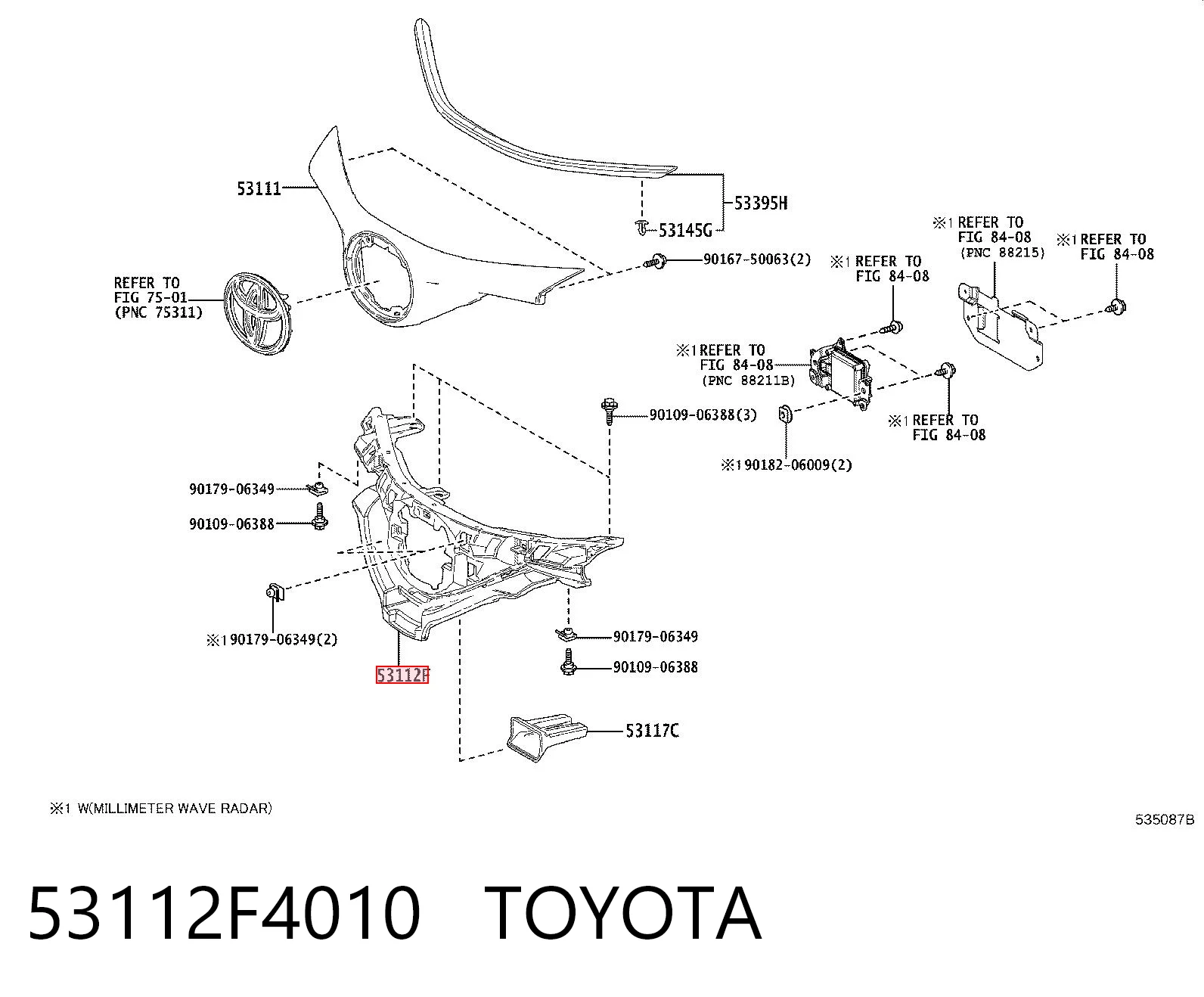 53112F4010 Toyota Calandra