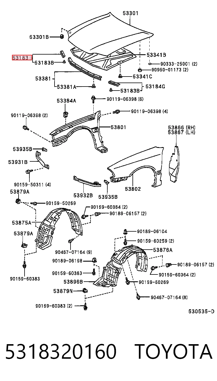 5318320160 Toyota