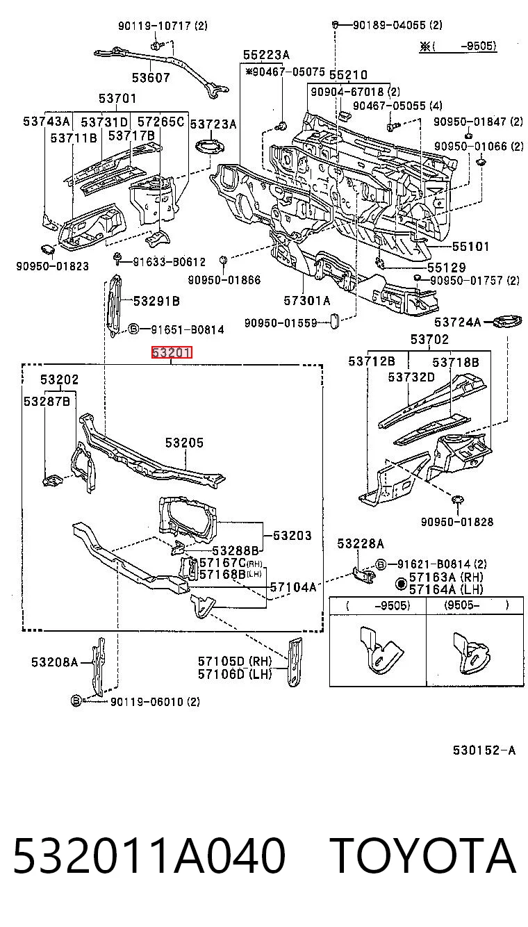 Soporte de radiador completo (panel de montaje para foco) para Toyota Corolla  