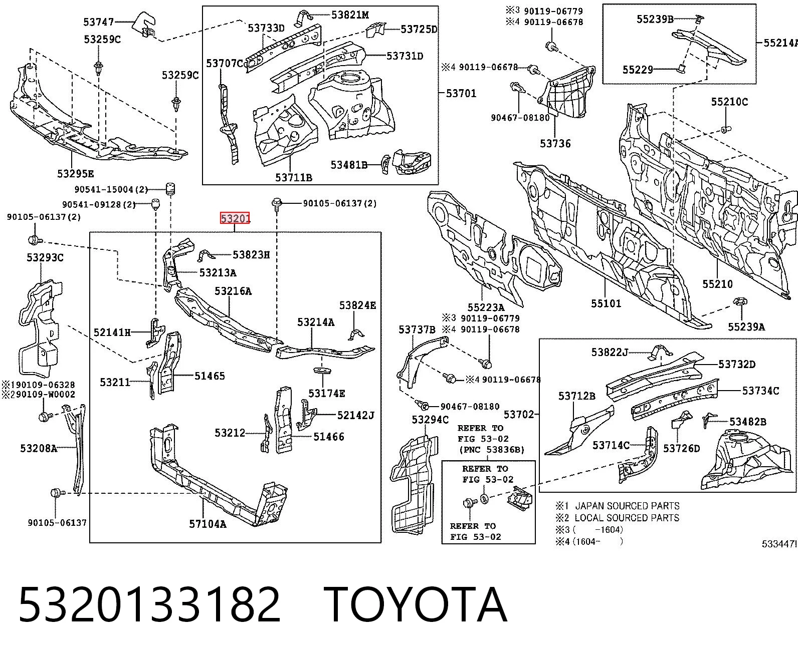 5320133182 Toyota