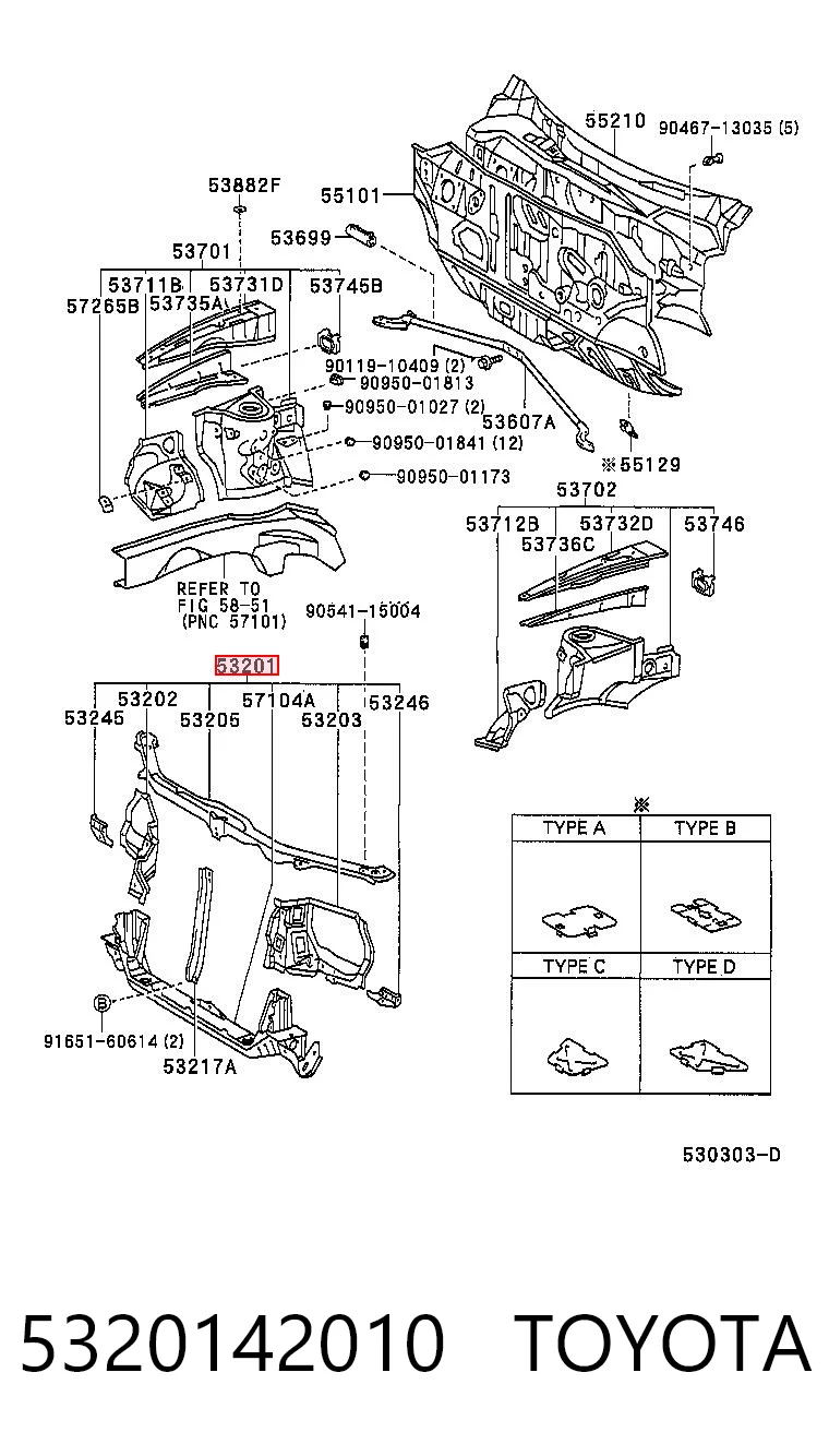 Comprar Panel de soporte del radiador y montaje de faros Toyota RAV4 I XA a bajo precio