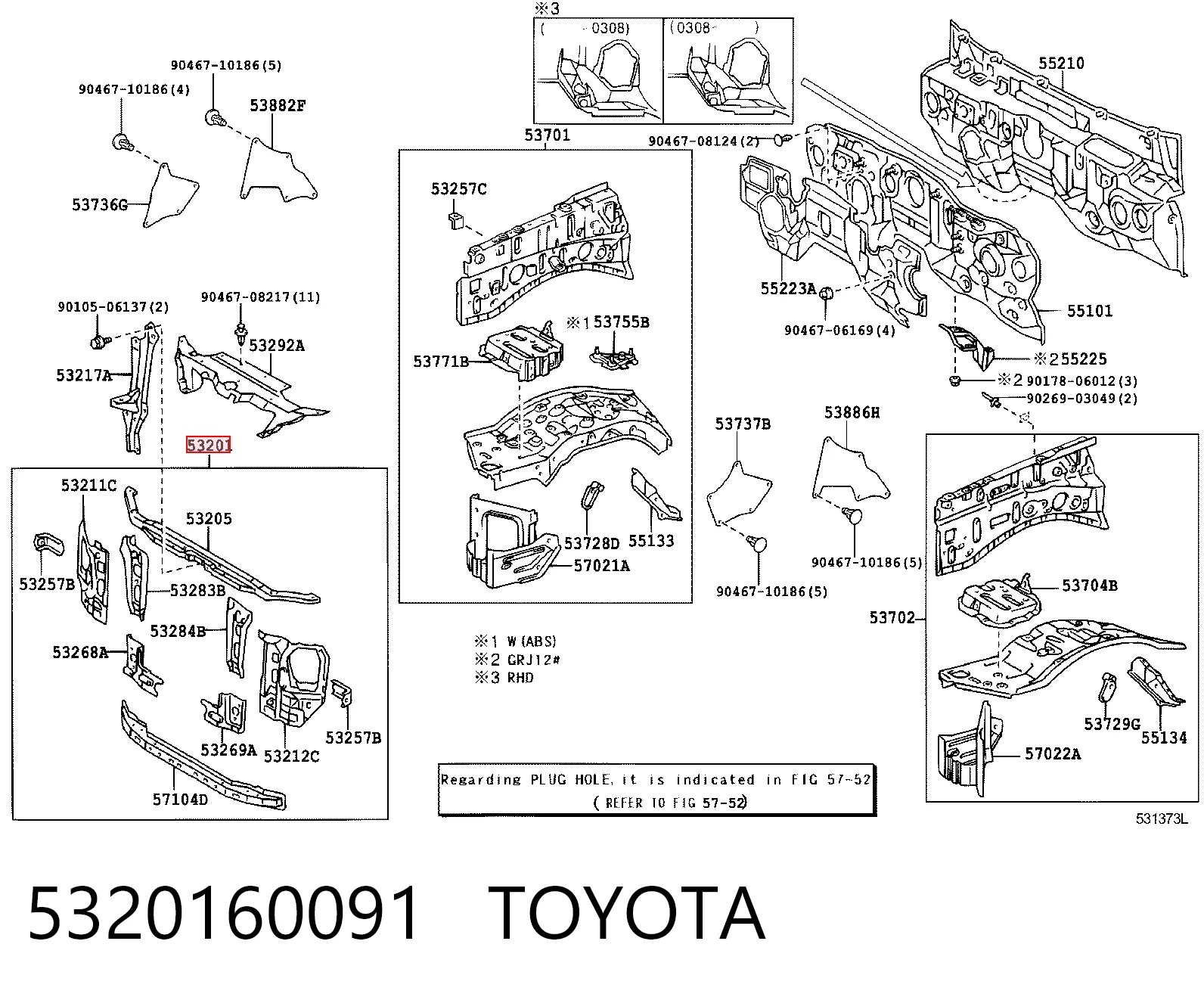 Soporte de radiador completo (panel de montaje para foco) Toyota Land Cruiser  (2002-2010)