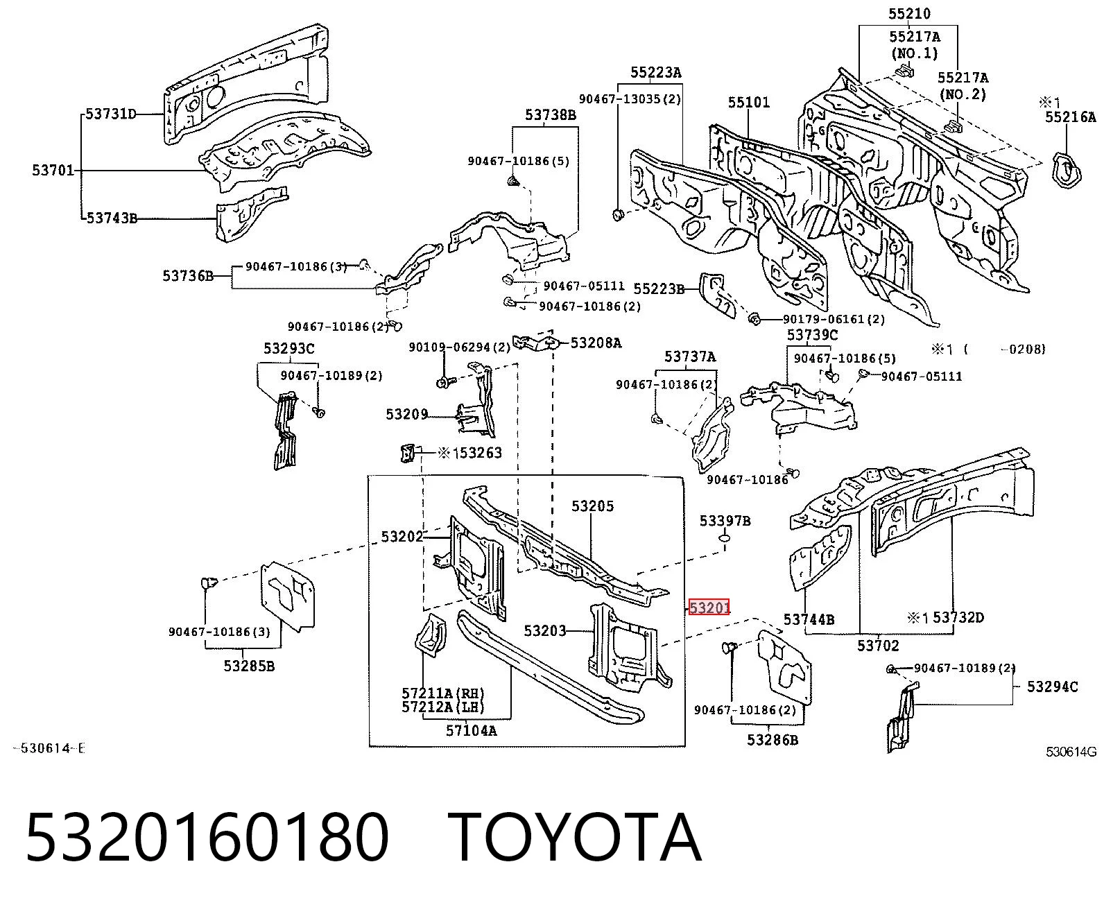 Comprar Panel de soporte del radiador y montaje de faros Toyota Land Cruiser  J10 a bajo precio