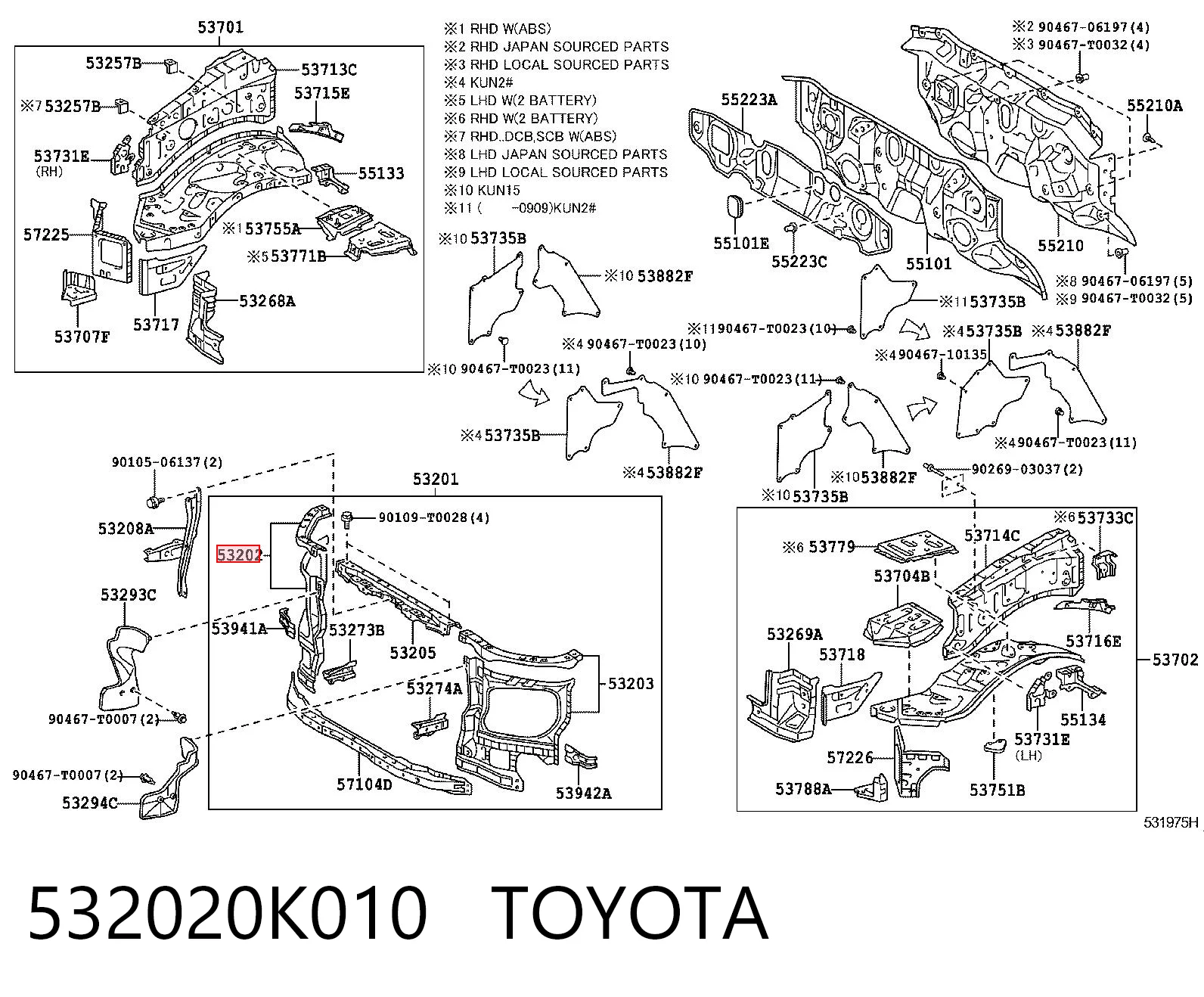 532020K010 Toyota