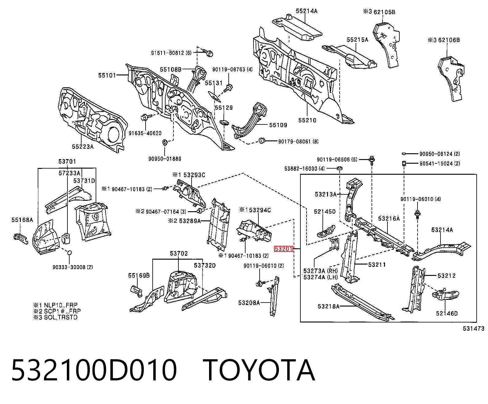 532100D010 Toyota