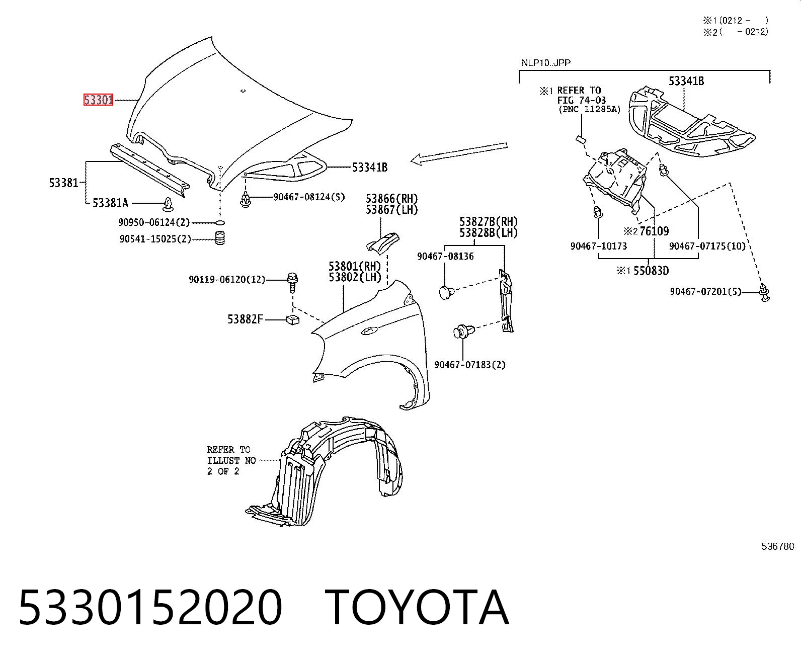 Capot para Toyota Yaris  (P10)