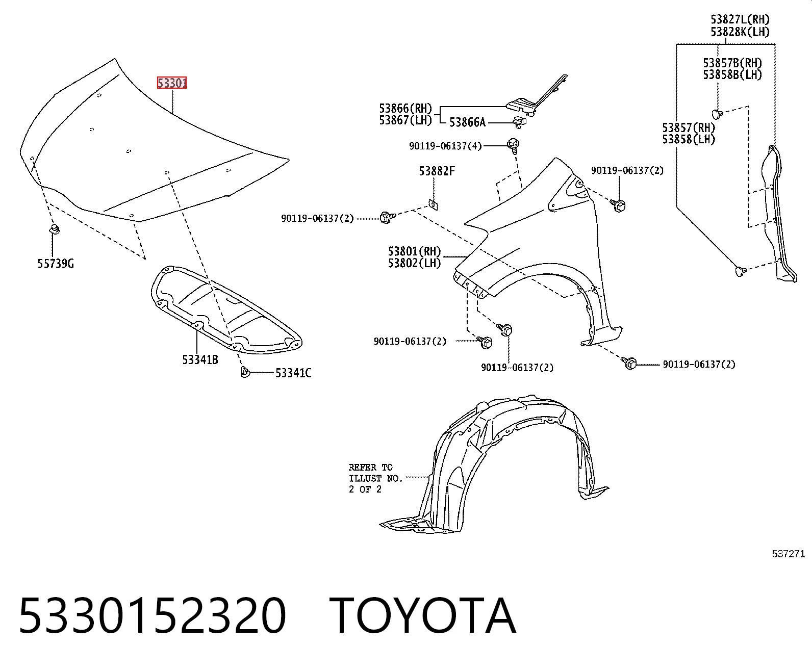 Capot Toyota Yaris 