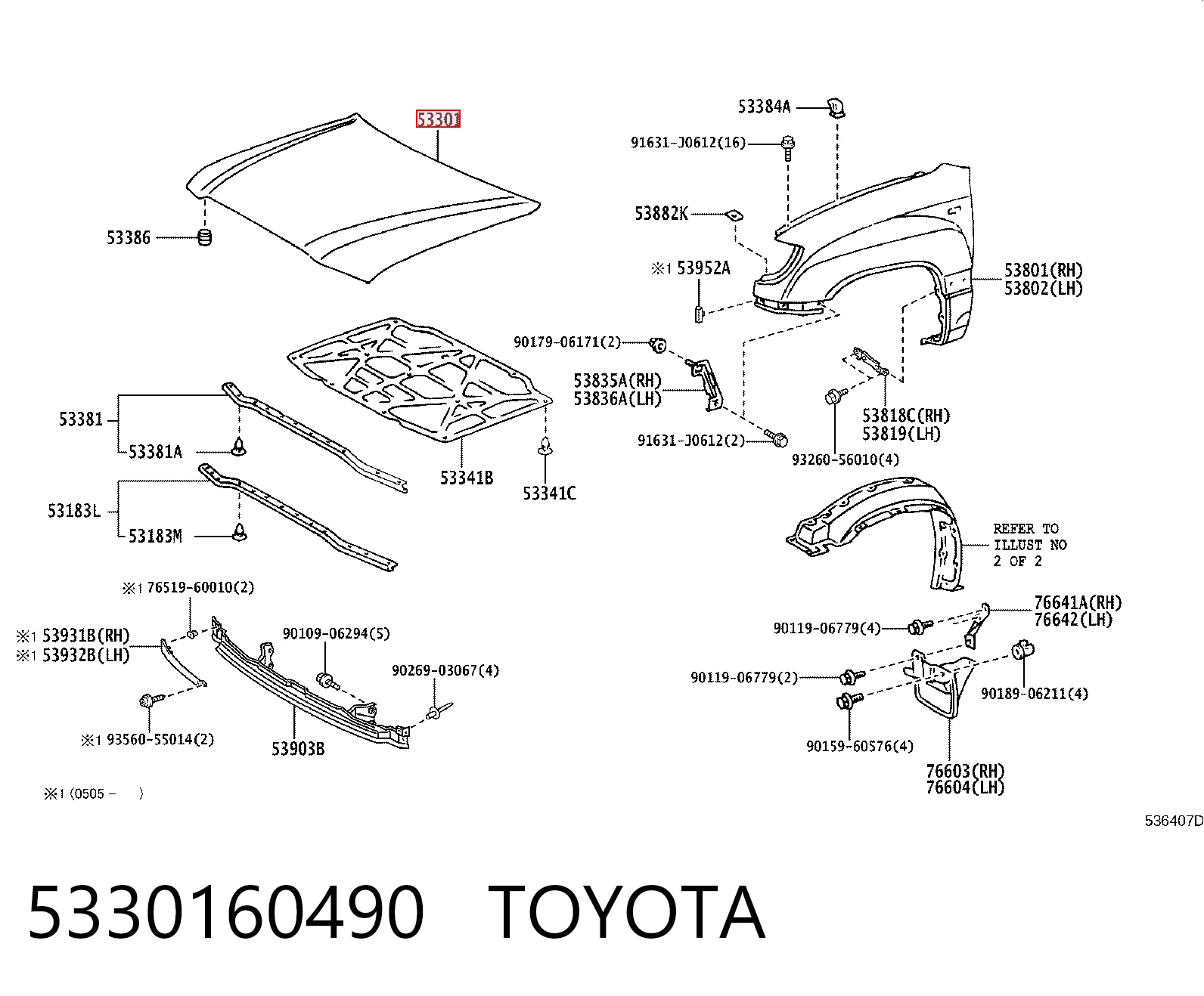 Capó delantero para Toyota Land Cruiser 100 J10