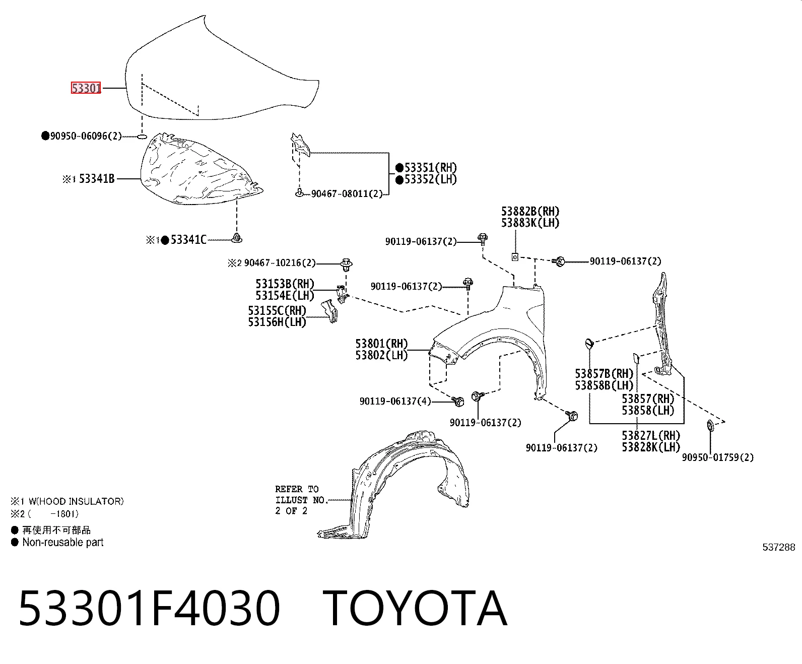 Capot Toyota C-HR 