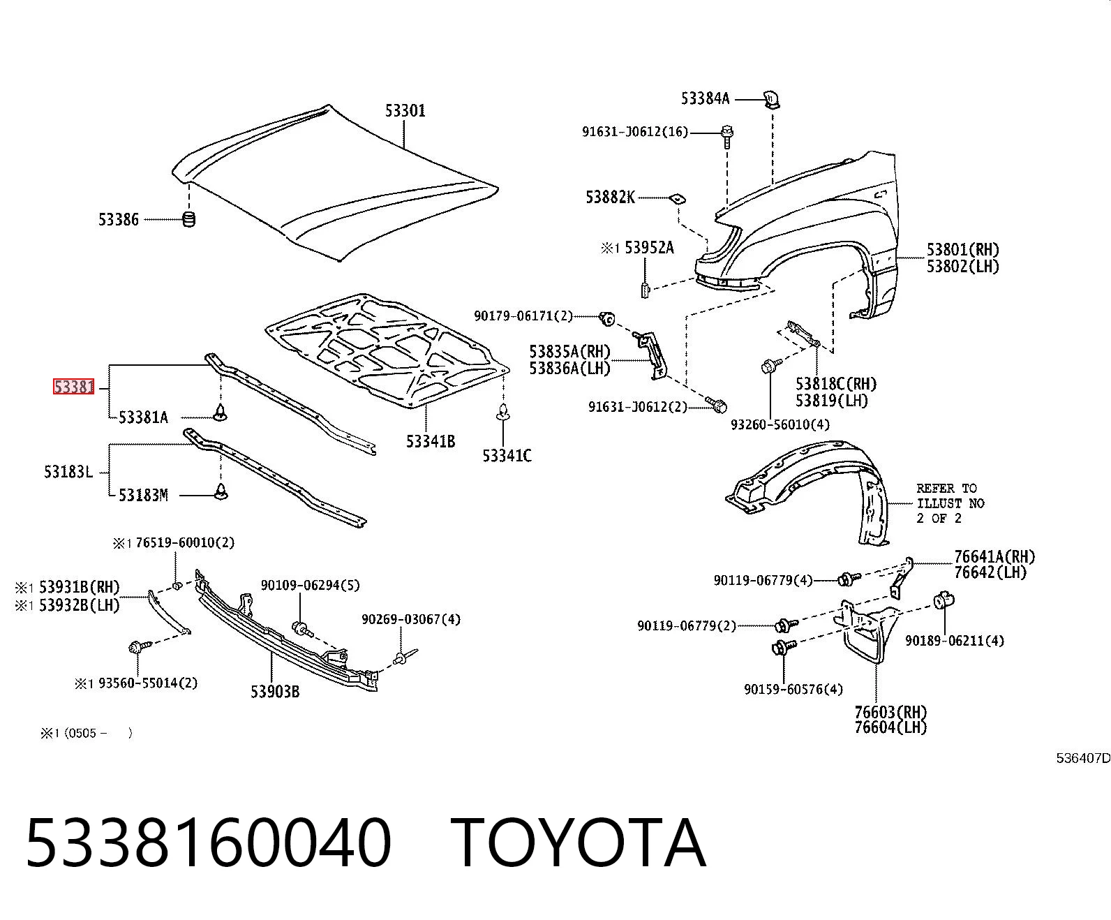 5338160040 Toyota