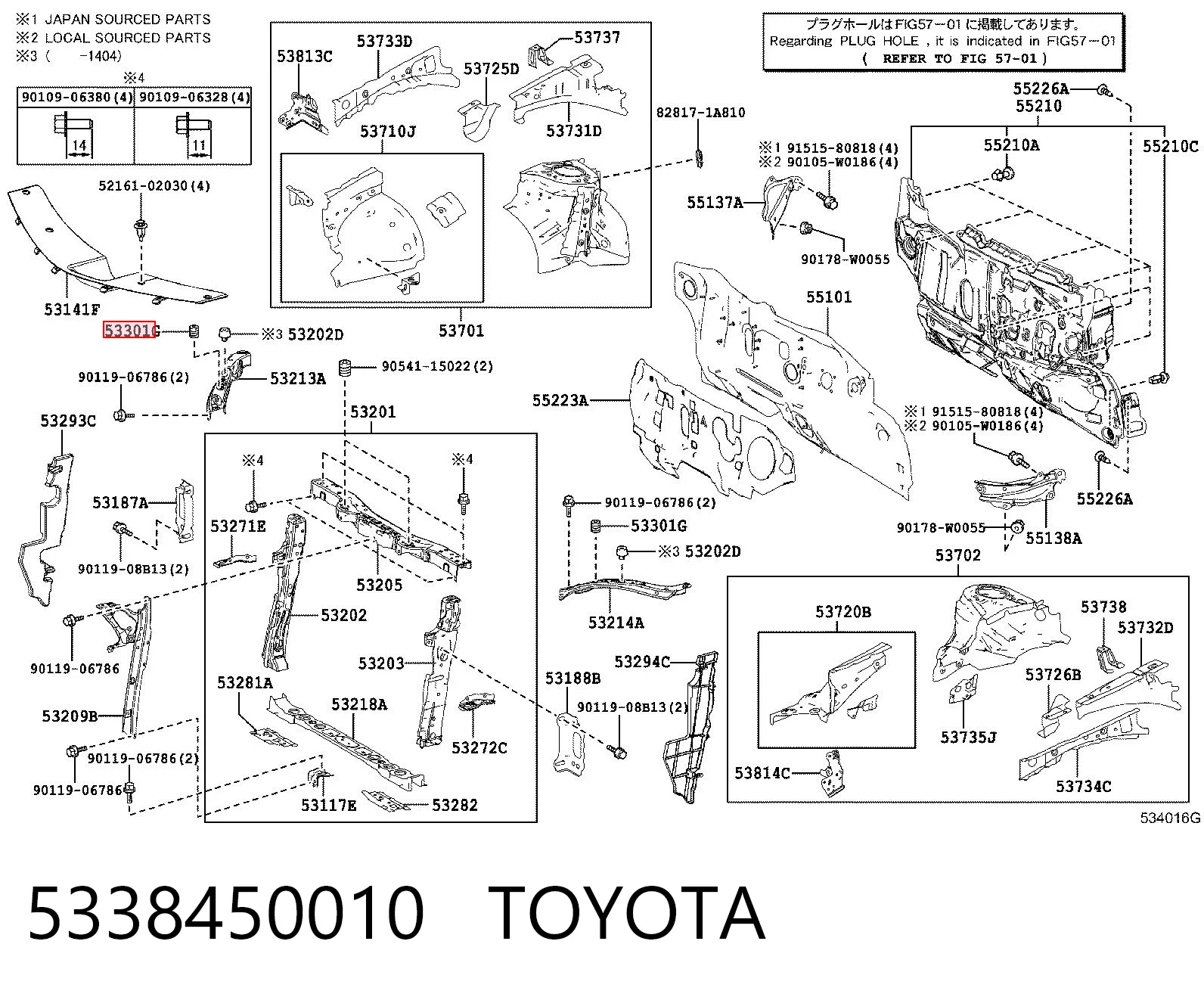 5338450010 Toyota 