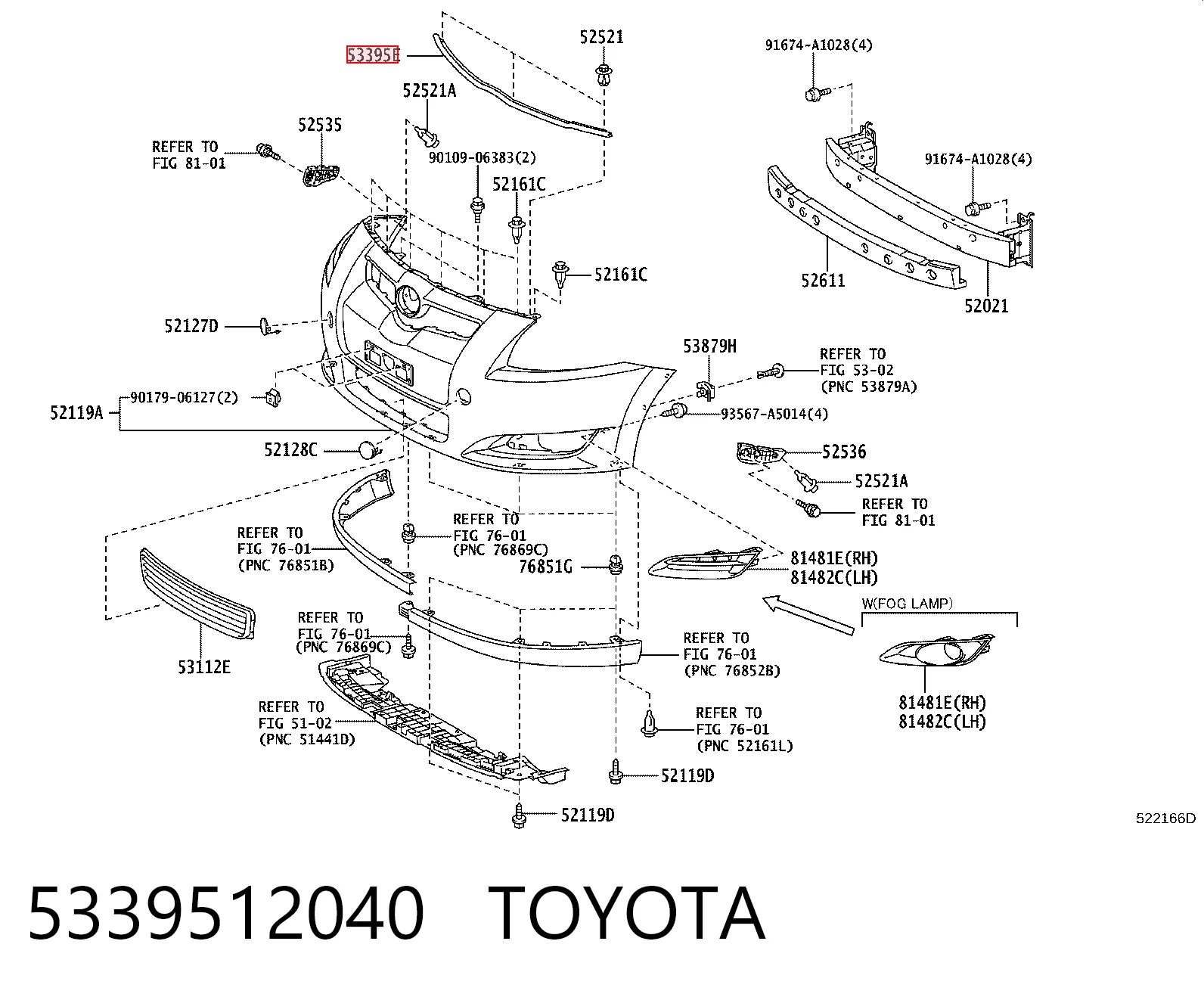 5339512040 Toyota