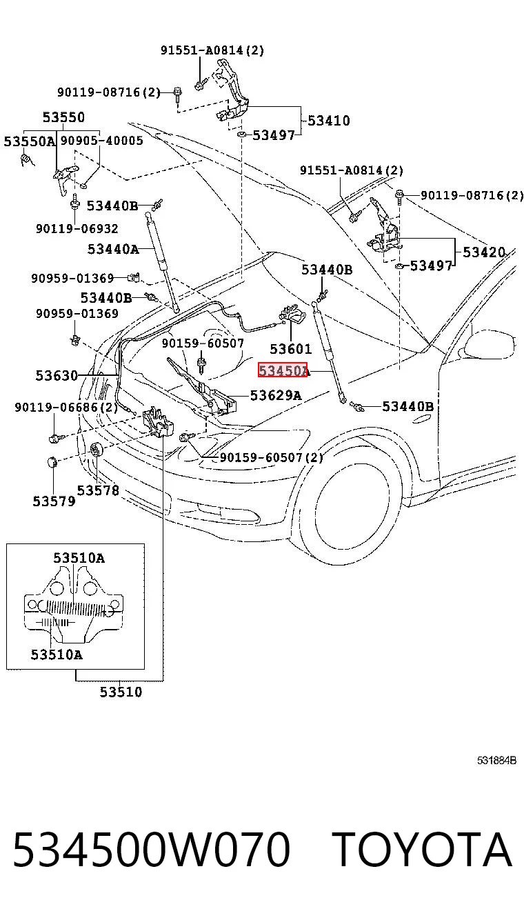 534500W070 Toyota