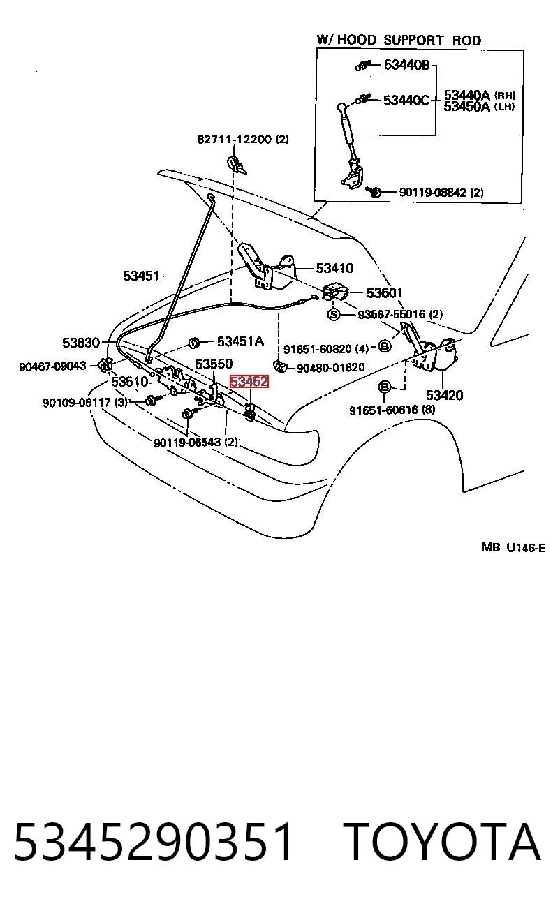 5345290351 Toyota