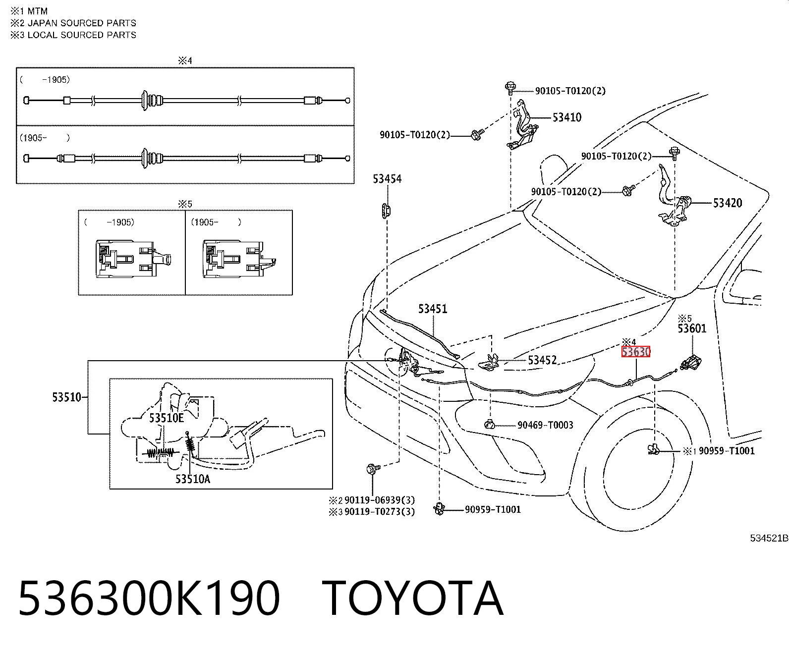 536300K190 Toyota