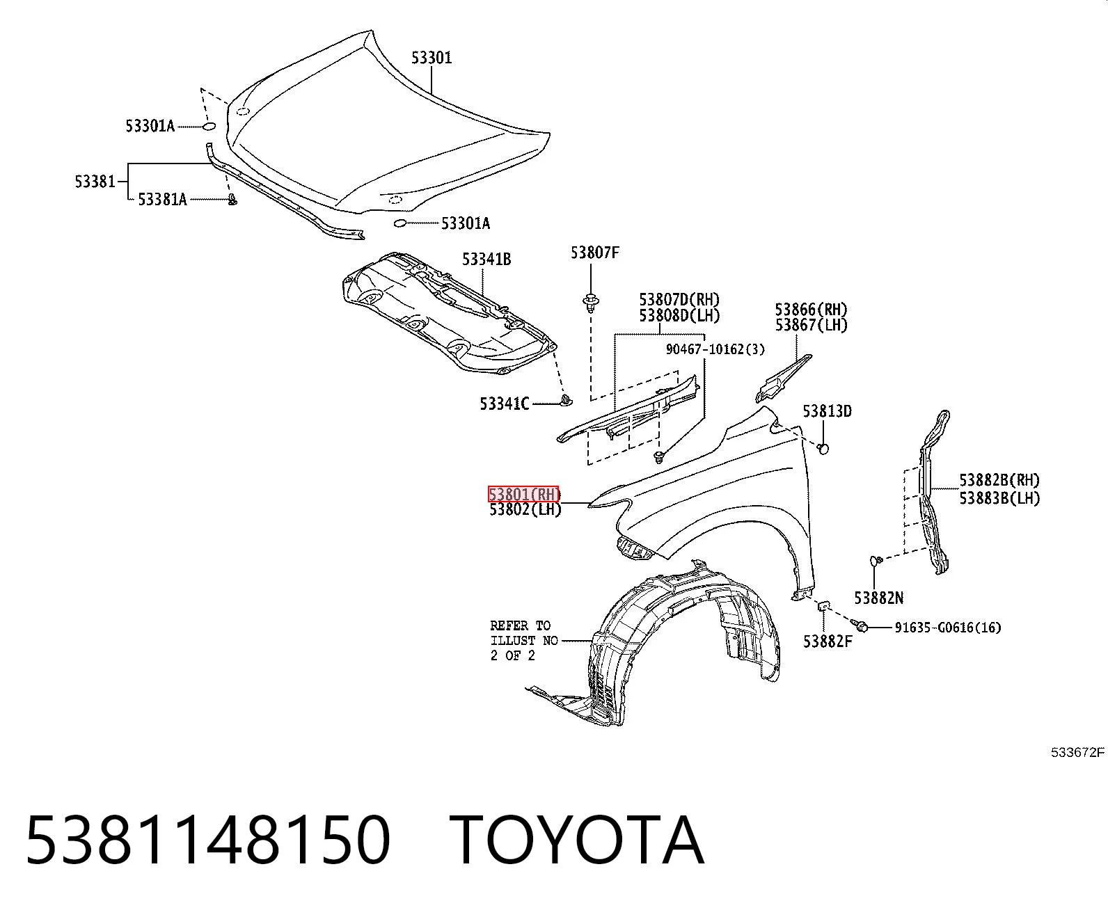 5381148150 Toyota