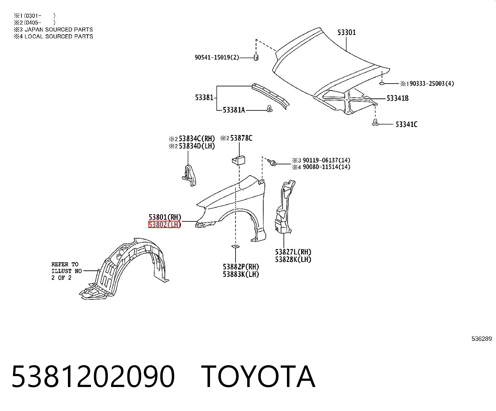 5381202090 Toyota