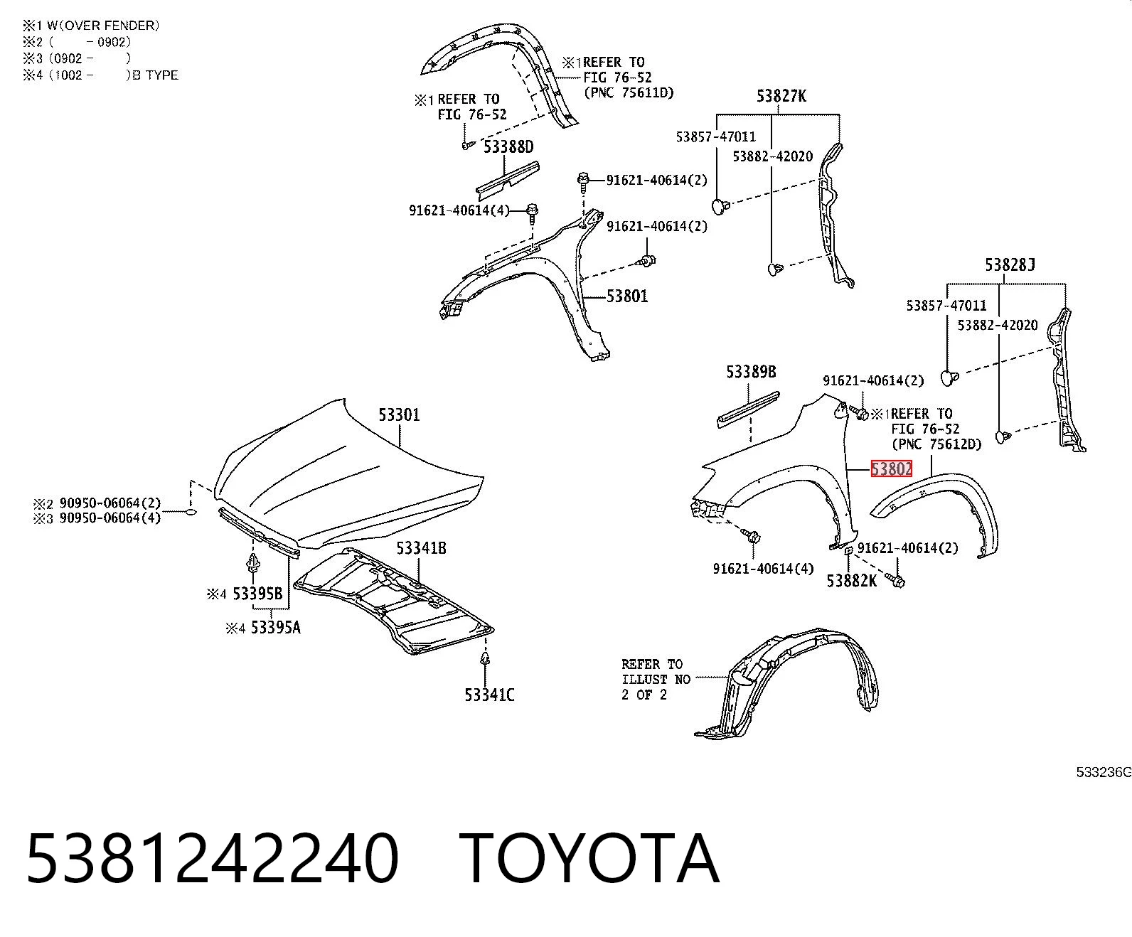 5381242240 Toyota