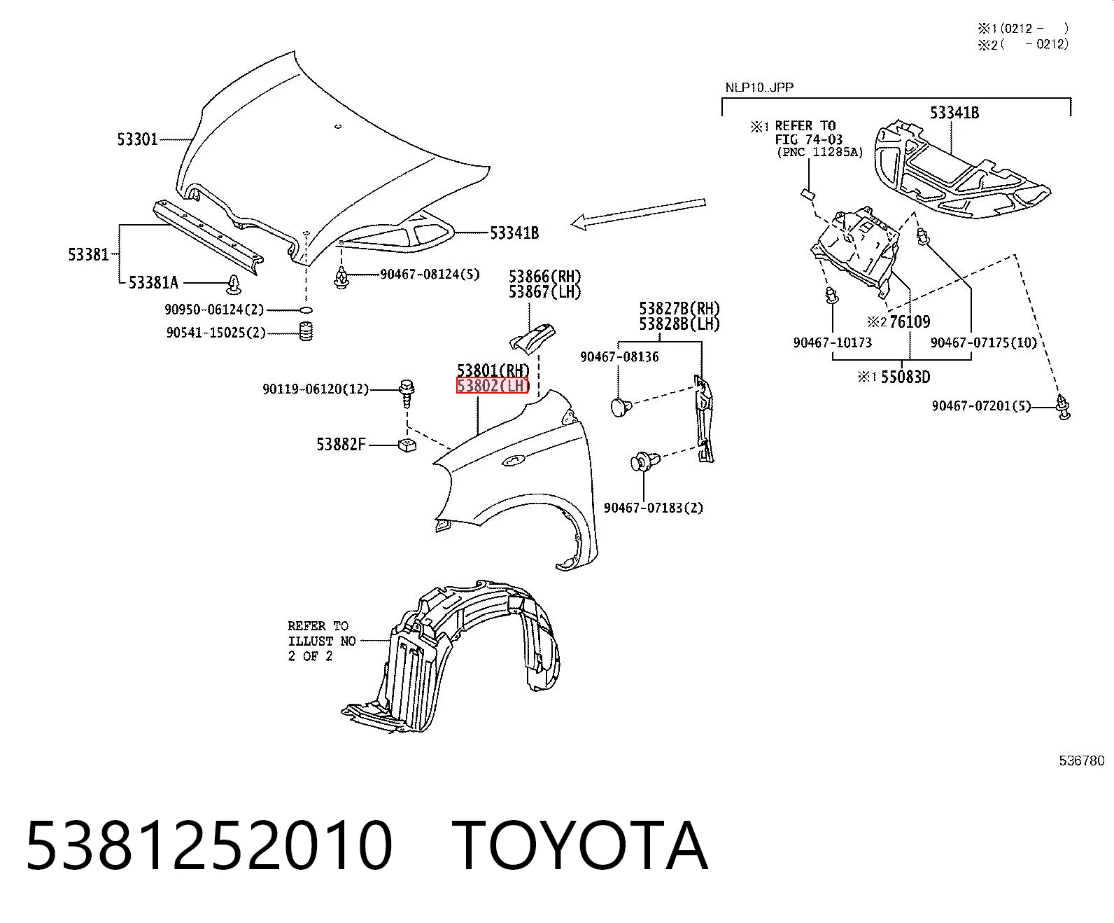 5381252010 Toyota