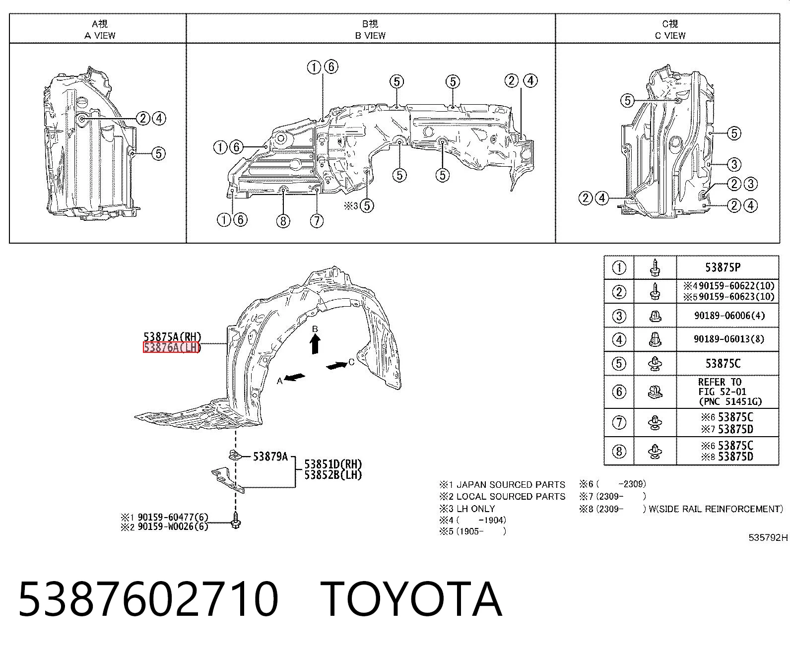 5387602710 Toyota