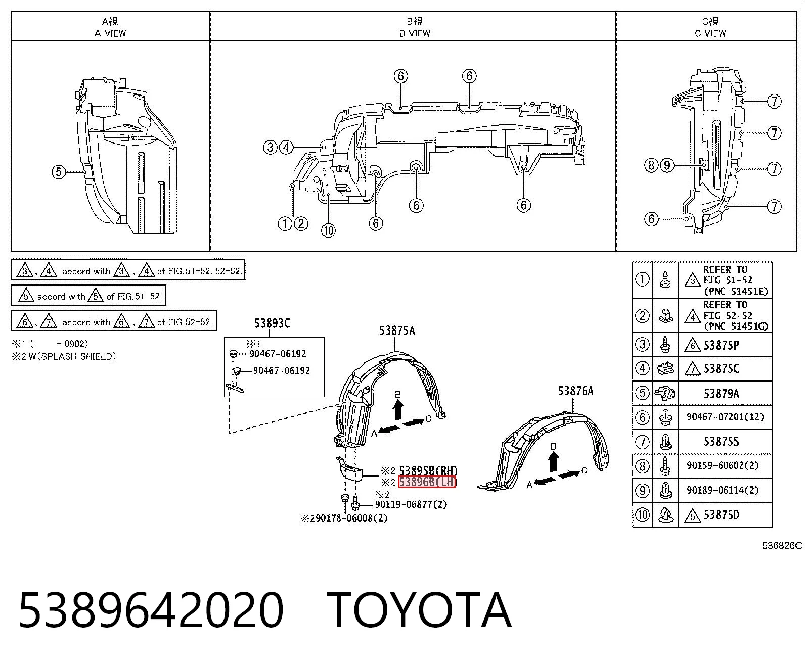 5389642020 Toyota