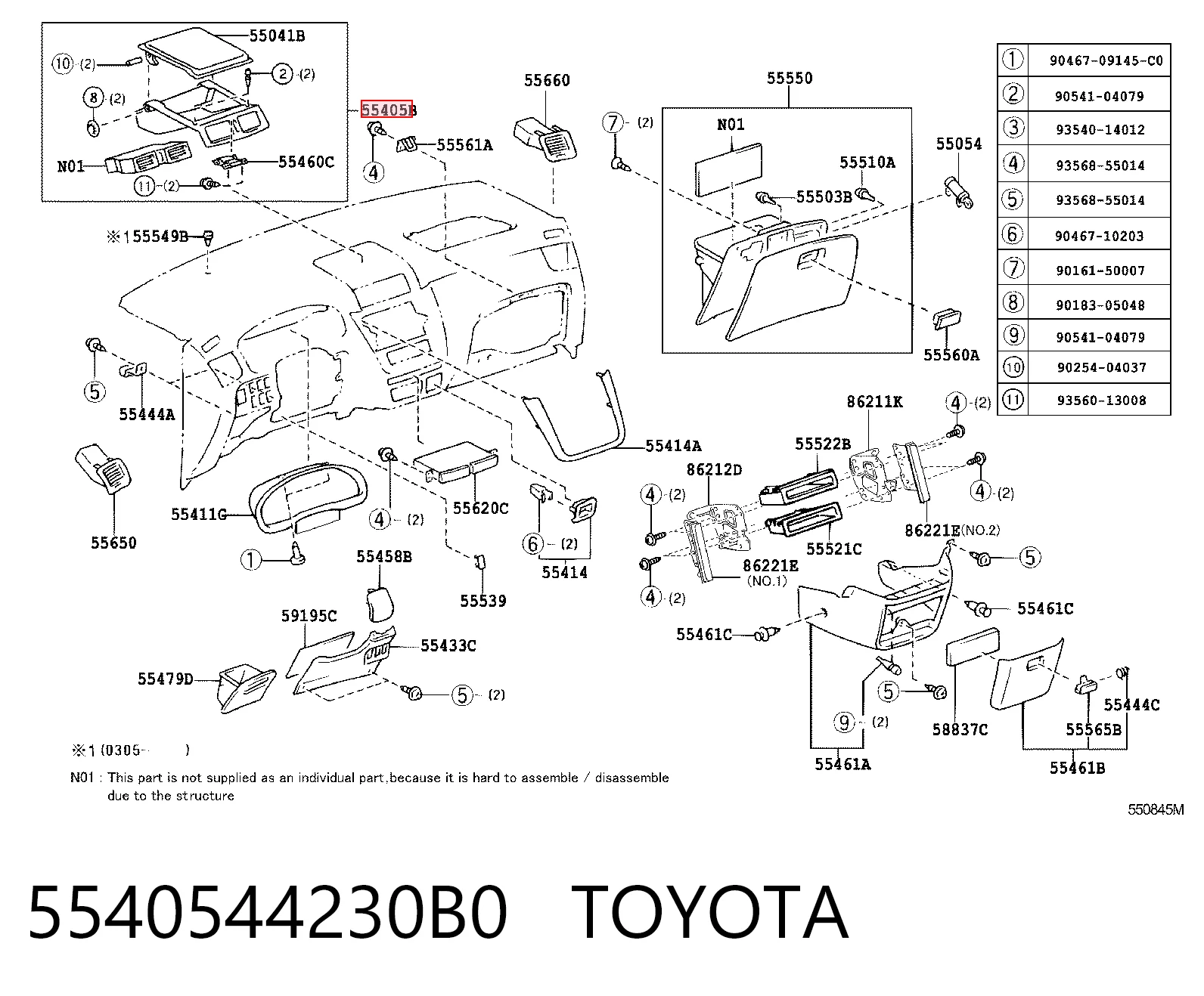 5540544230B0 Toyota