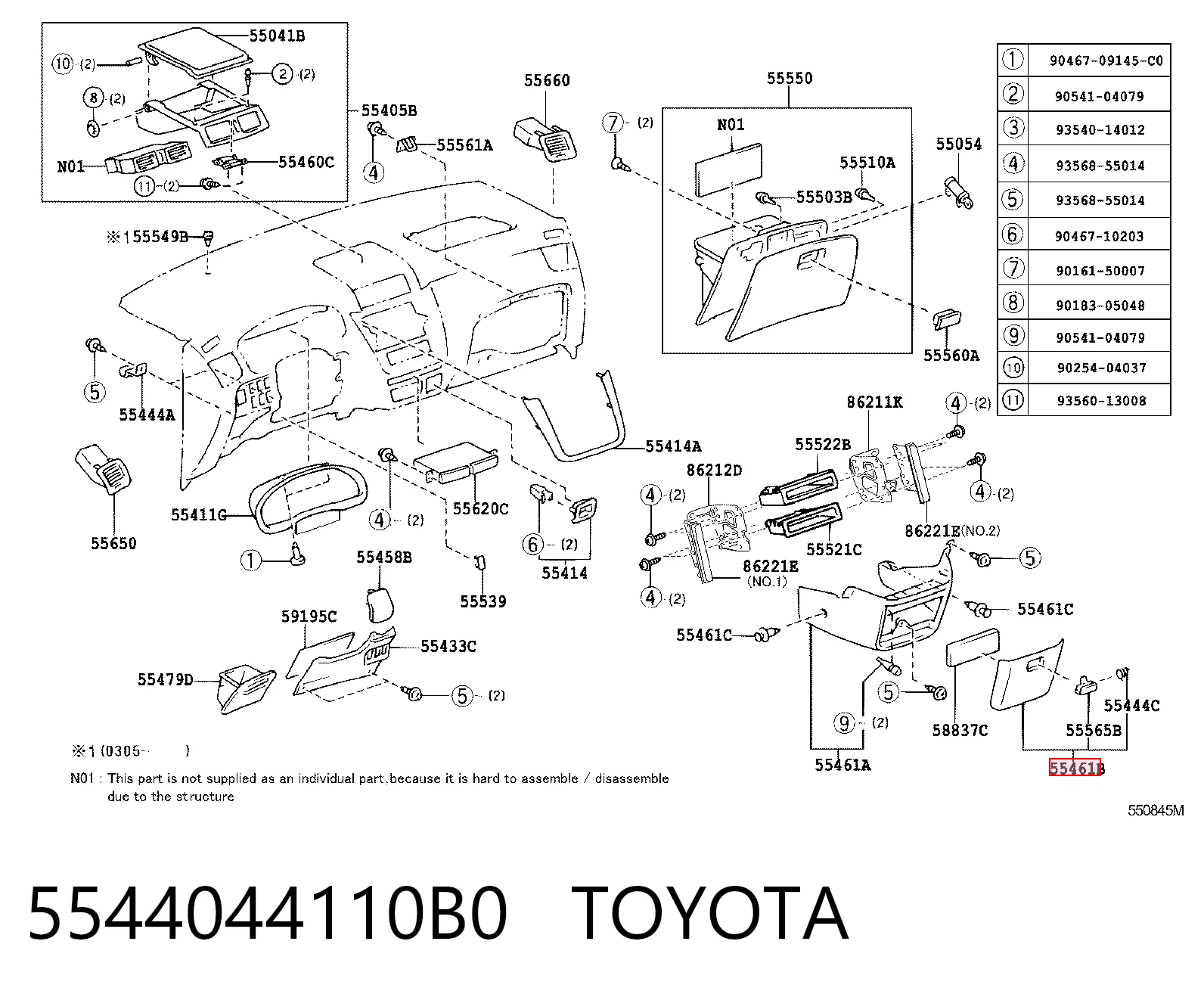 5544044110B0 Toyota