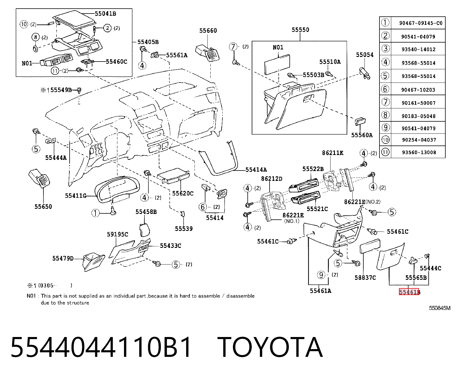 5544044110B1 Toyota